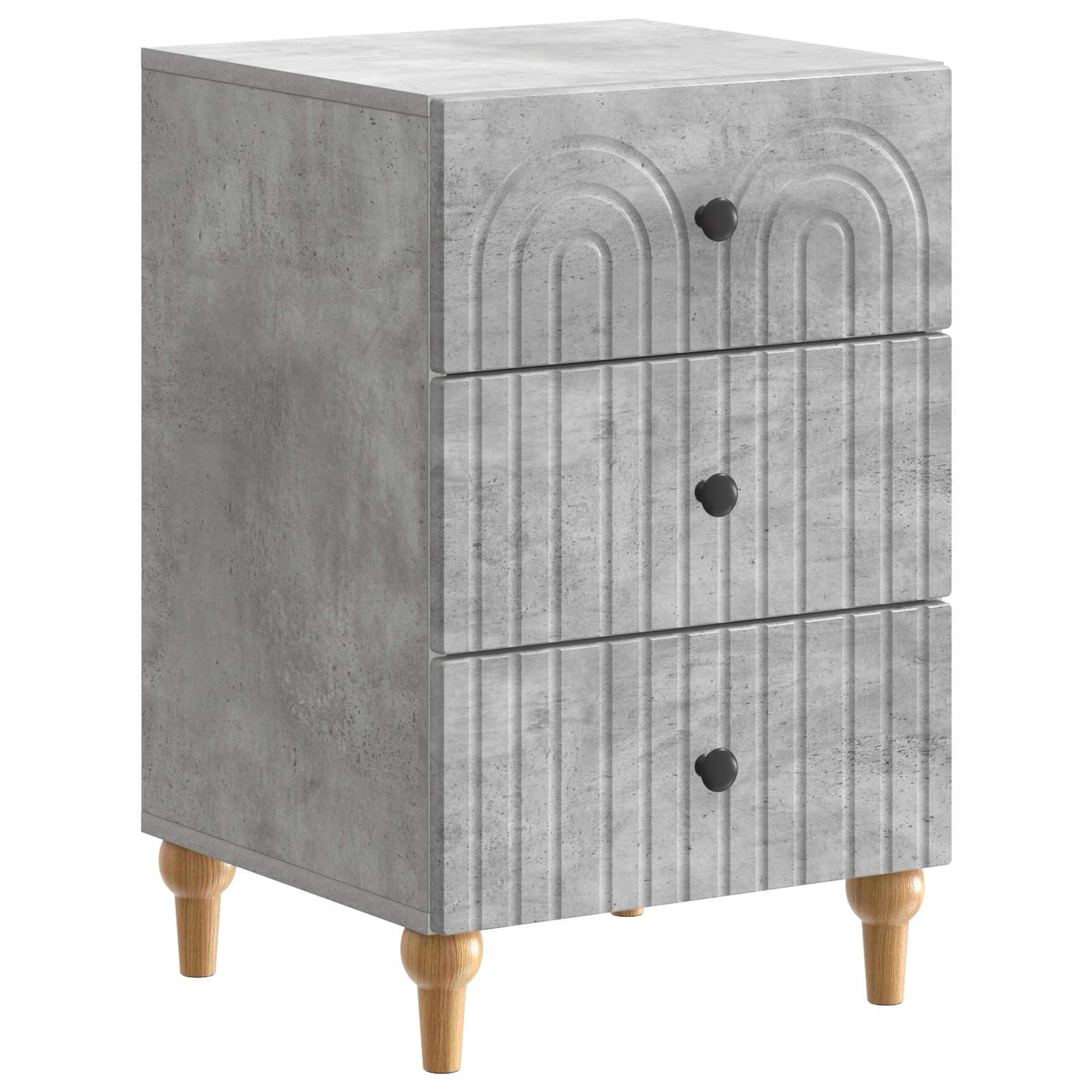 vidaXL Nachtkastje met lade Zwart 43x 41 x 66,5 cm Bewerkt hout
