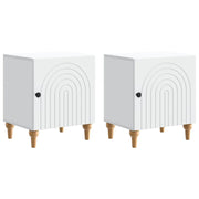 vidaXL Nachtkastje 2 pcs Wit 43 x 34,5 x 50 cm Bewerkt hout