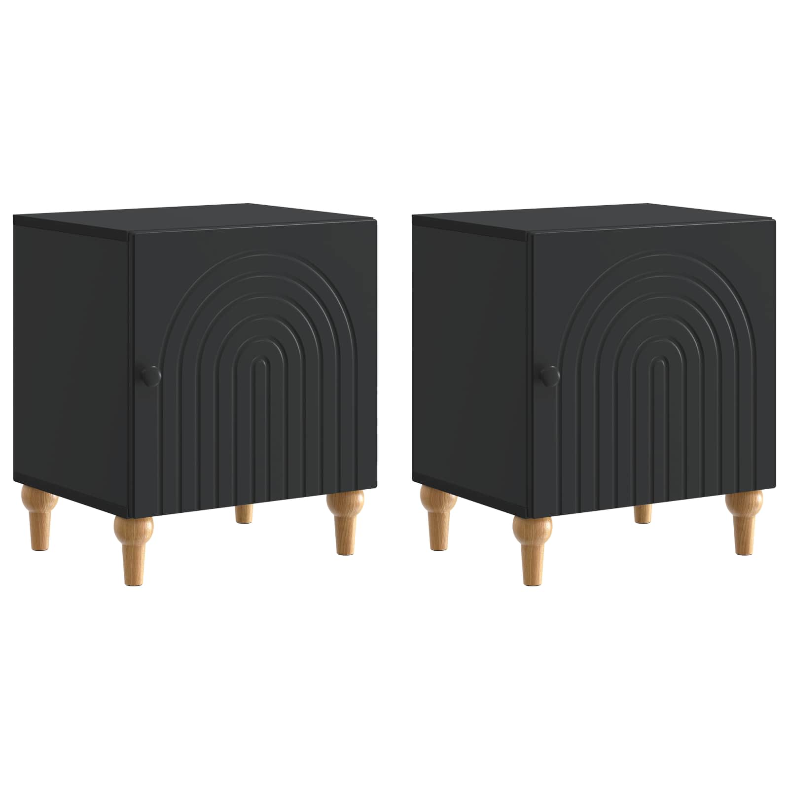 vidaXL Nachtkastje 2 pcs Wit 43 x 34,5 x 50 cm Bewerkt hout
