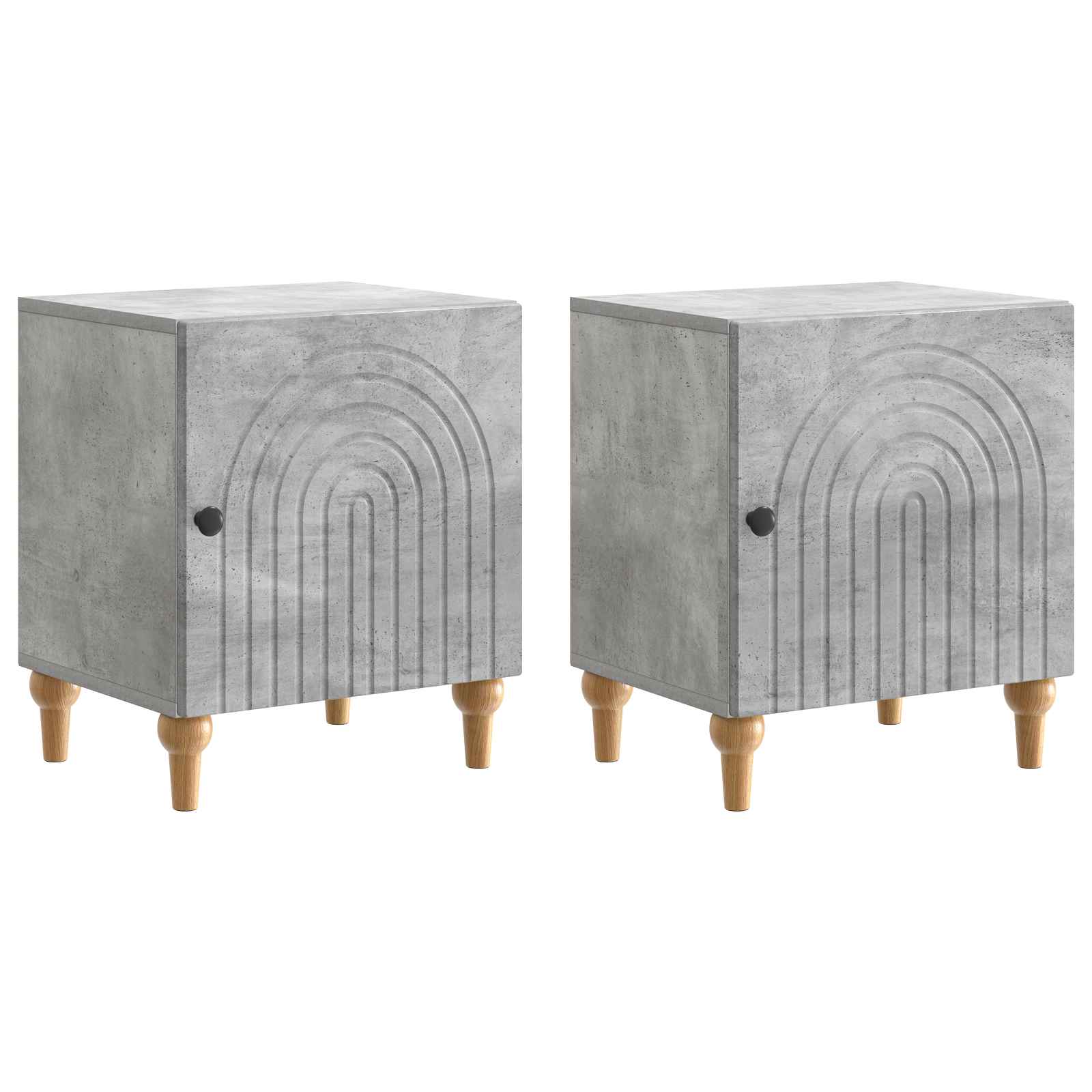 vidaXL Nachtkastje 2 pcs Wit 43 x 34,5 x 50 cm Bewerkt hout