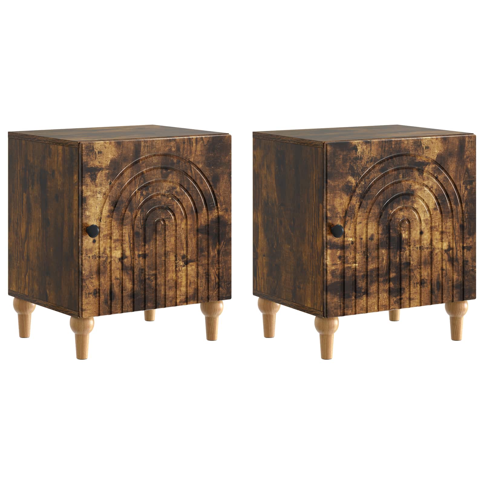 vidaXL Nachtkastje 2 pcs Wit 43 x 34,5 x 50 cm Bewerkt hout