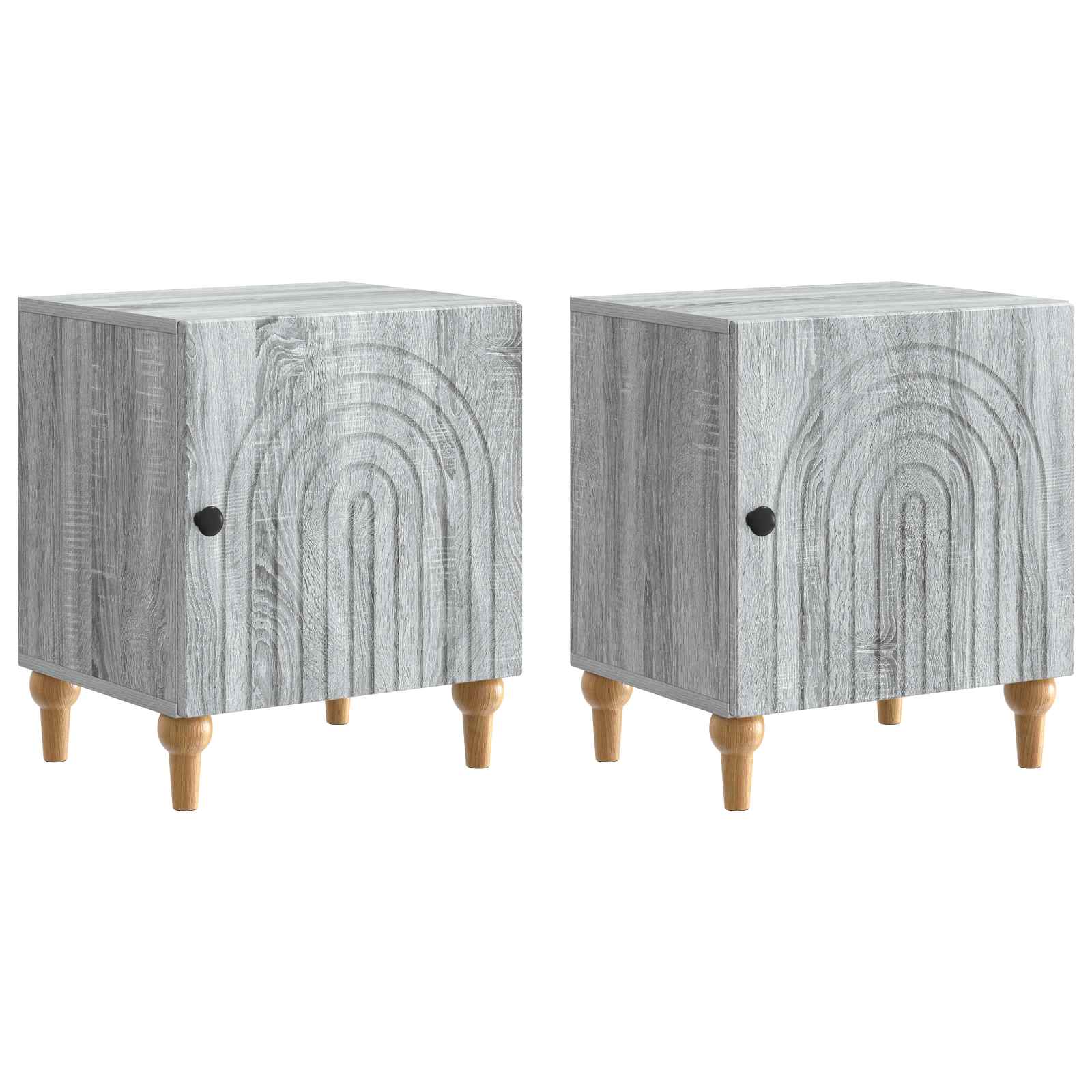 vidaXL Nachtkastje 2 pcs Wit 43 x 34,5 x 50 cm Bewerkt hout