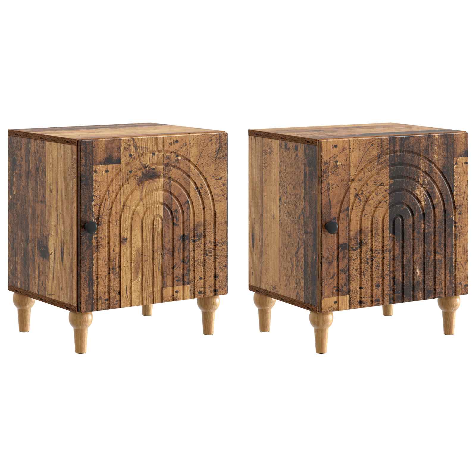 vidaXL Nachtkastje 2 pcs Wit 43 x 34,5 x 50 cm Bewerkt hout