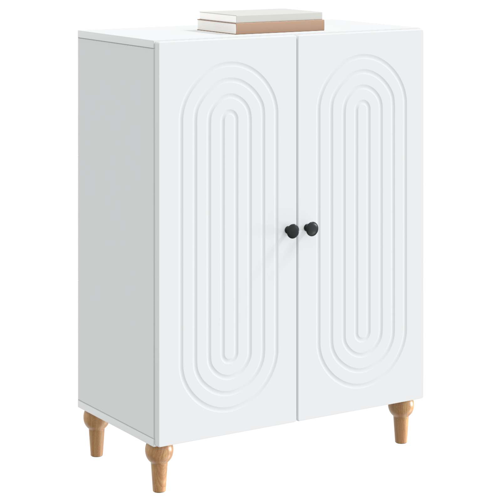 vidaXL Dressoir Zwart 66 x 34,5 x 90 cm Bewerkt hout
