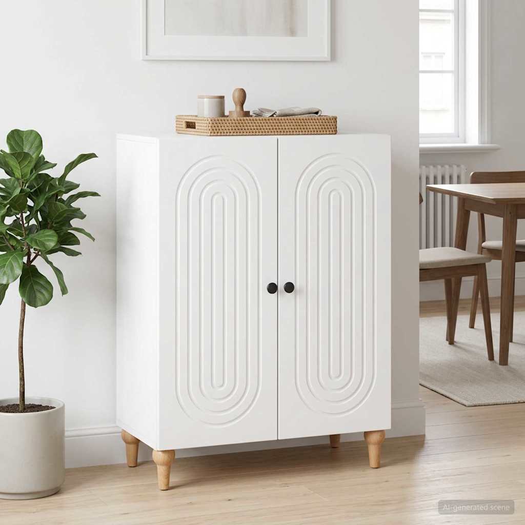 vidaXL Dressoir Zwart 66 x 34,5 x 90 cm Bewerkt hout