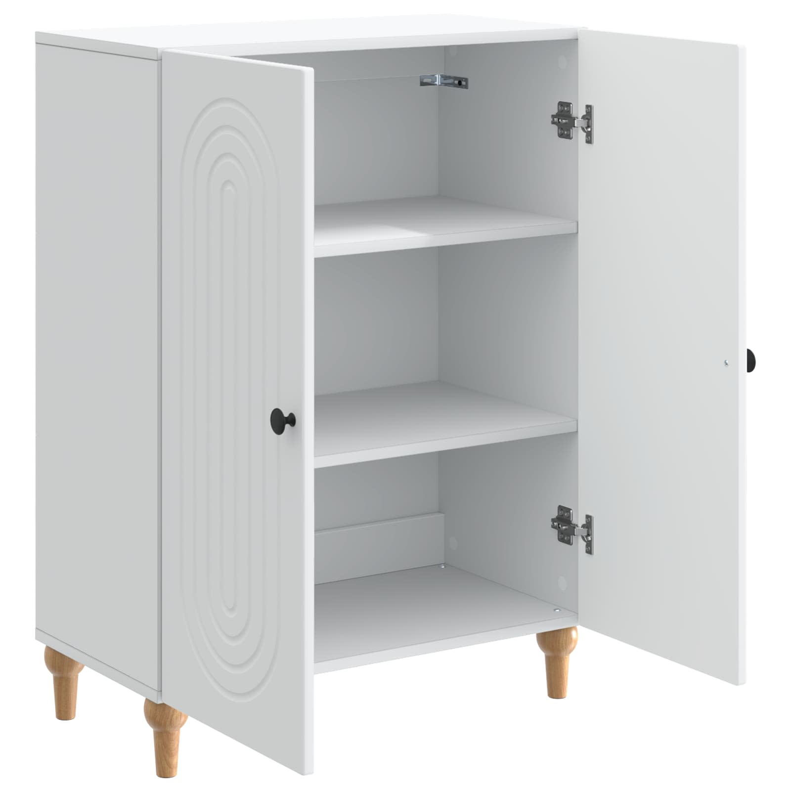 vidaXL Dressoir Zwart 66 x 34,5 x 90 cm Bewerkt hout