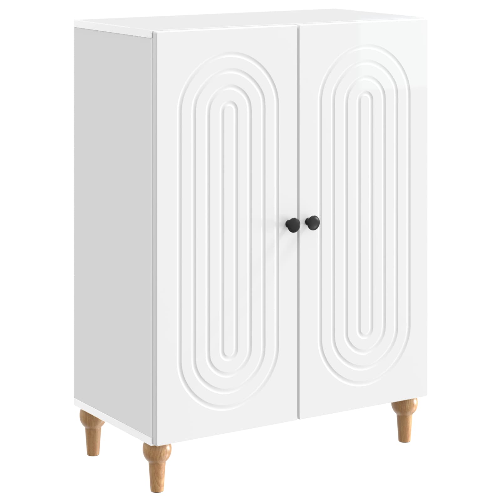 vidaXL Dressoir Zwart 66 x 34,5 x 90 cm Bewerkt hout