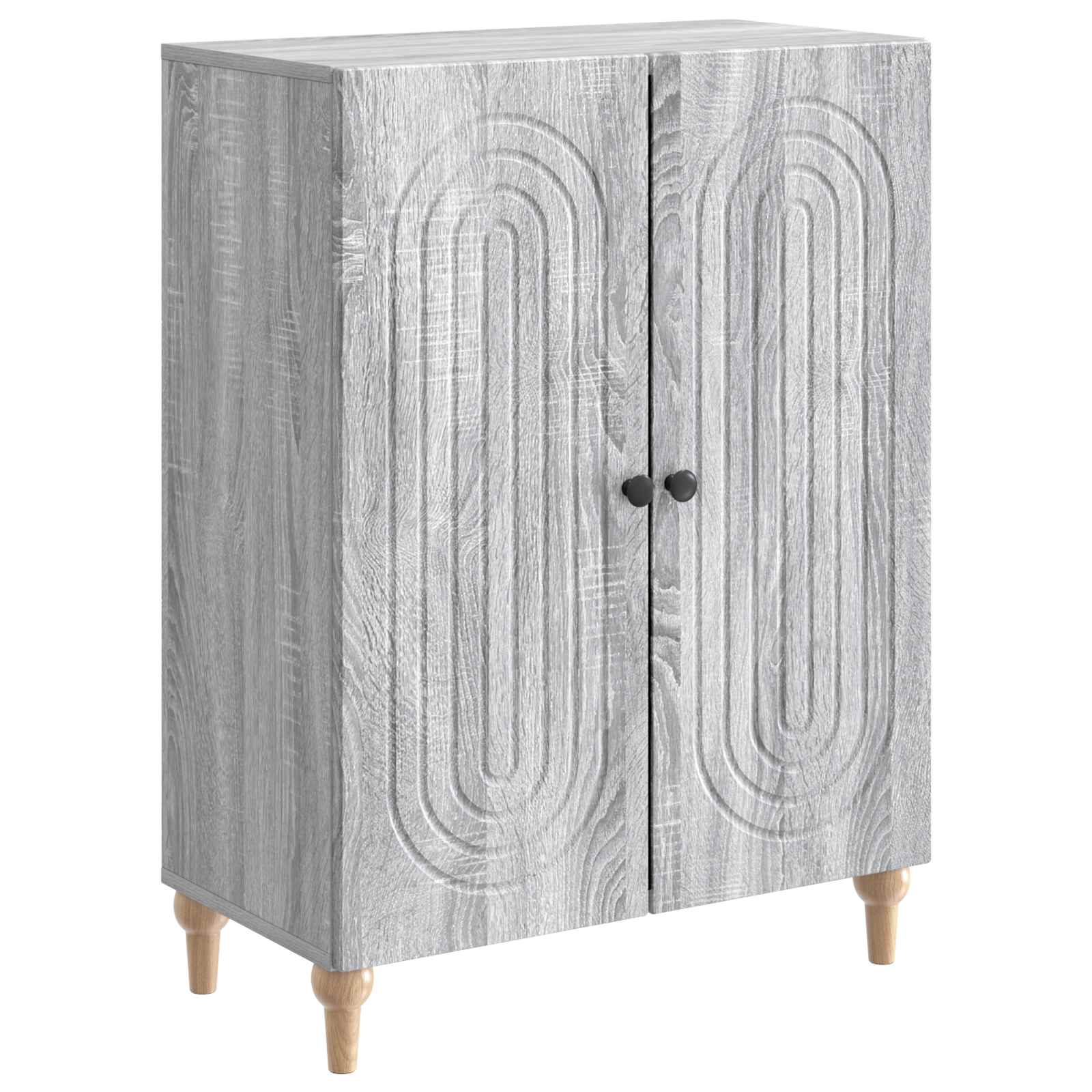 vidaXL Dressoir Zwart 66 x 34,5 x 90 cm Bewerkt hout