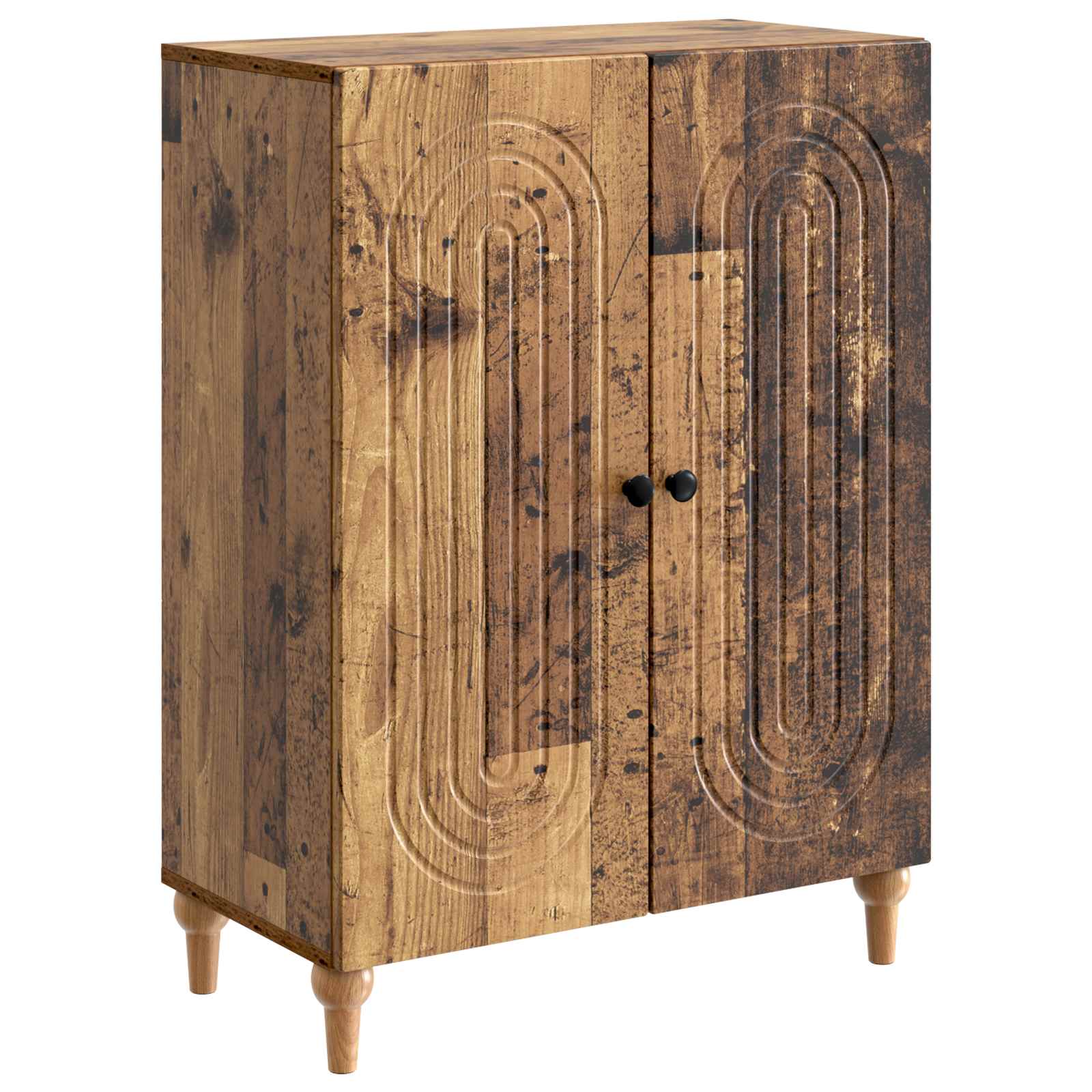 vidaXL Dressoir Zwart 66 x 34,5 x 90 cm Bewerkt hout