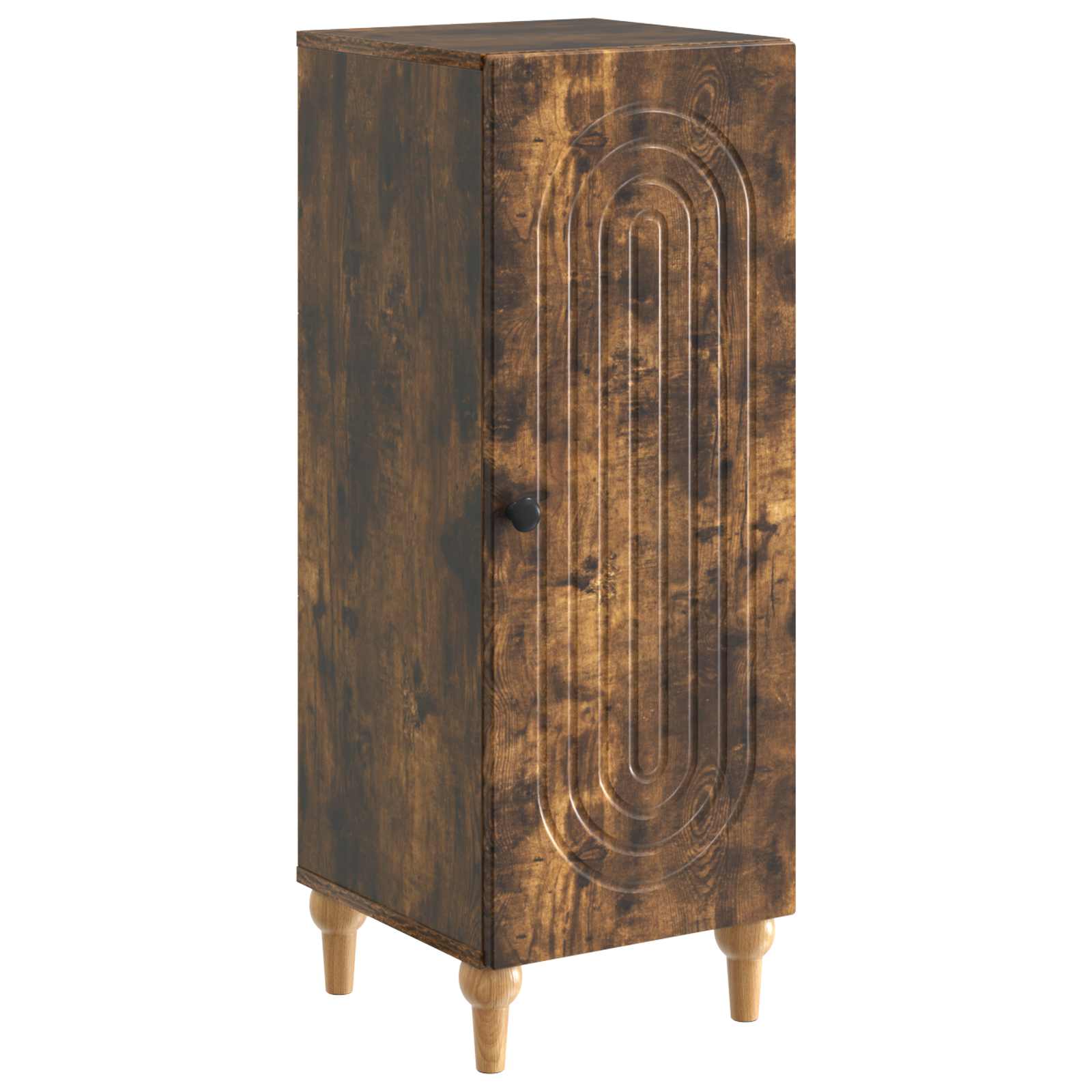 vidaXL Dressoir Zwart 33 x 34,5 x 90 cm Bewerkt hout