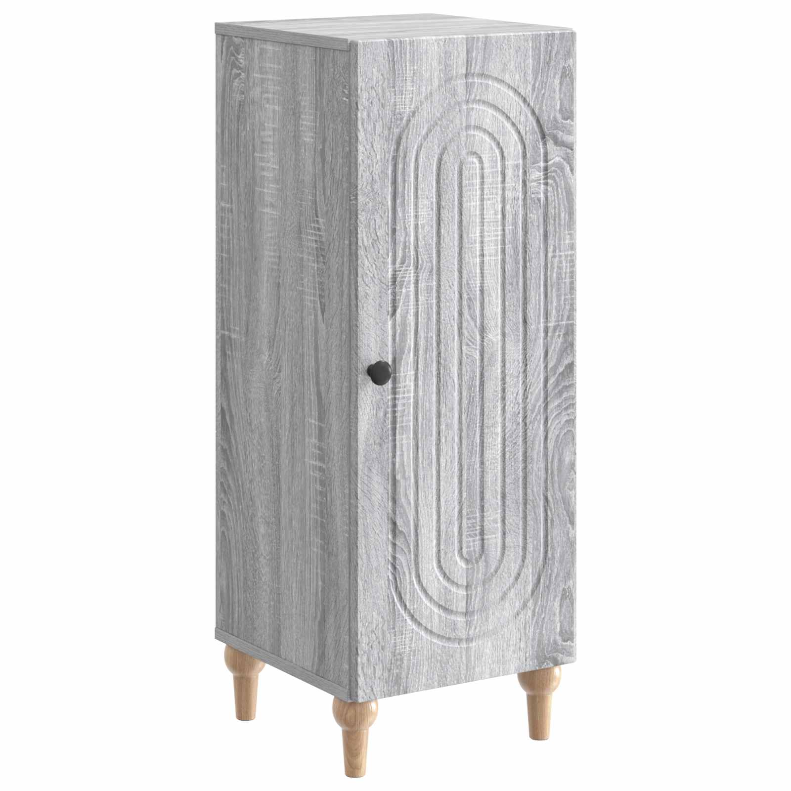 vidaXL Dressoir Zwart 33 x 34,5 x 90 cm Bewerkt hout
