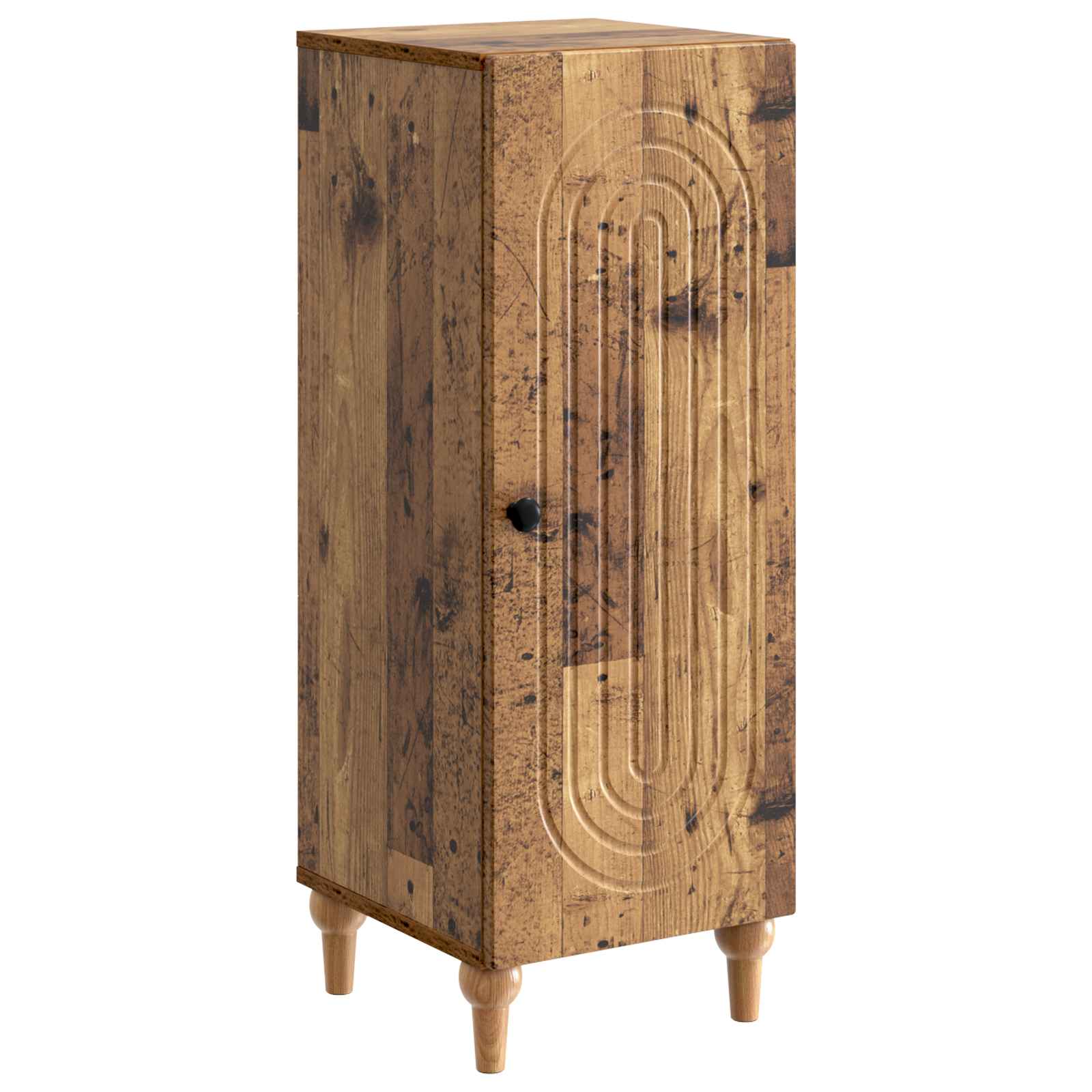vidaXL Dressoir Zwart 33 x 34,5 x 90 cm Bewerkt hout