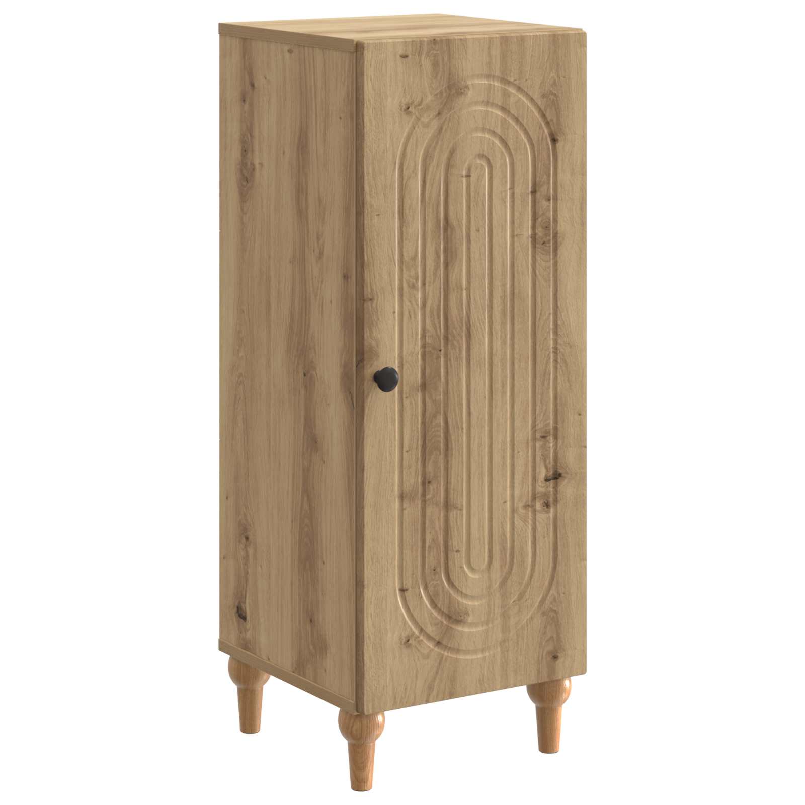 vidaXL Dressoir Zwart 33 x 34,5 x 90 cm Bewerkt hout