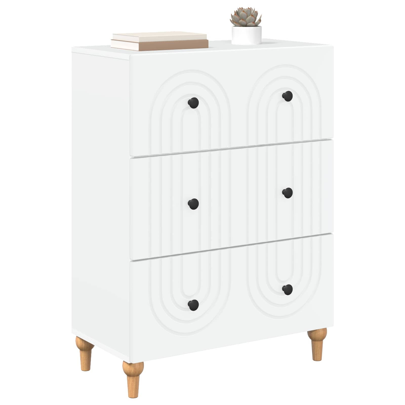 vidaXL Ladenkast Zwart 66 x 34,5 x 90 cm Bewerkt hout