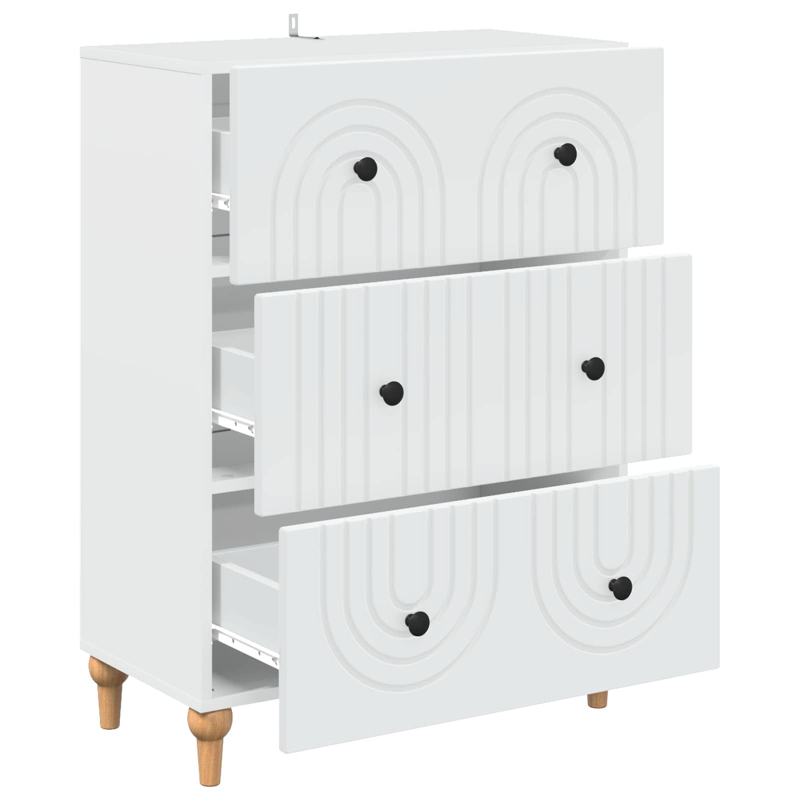vidaXL Ladenkast Zwart 66 x 34,5 x 90 cm Bewerkt hout