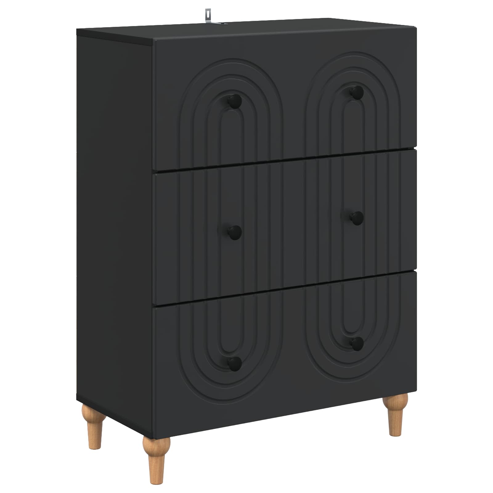 vidaXL Ladenkast Zwart 66 x 34,5 x 90 cm Bewerkt hout