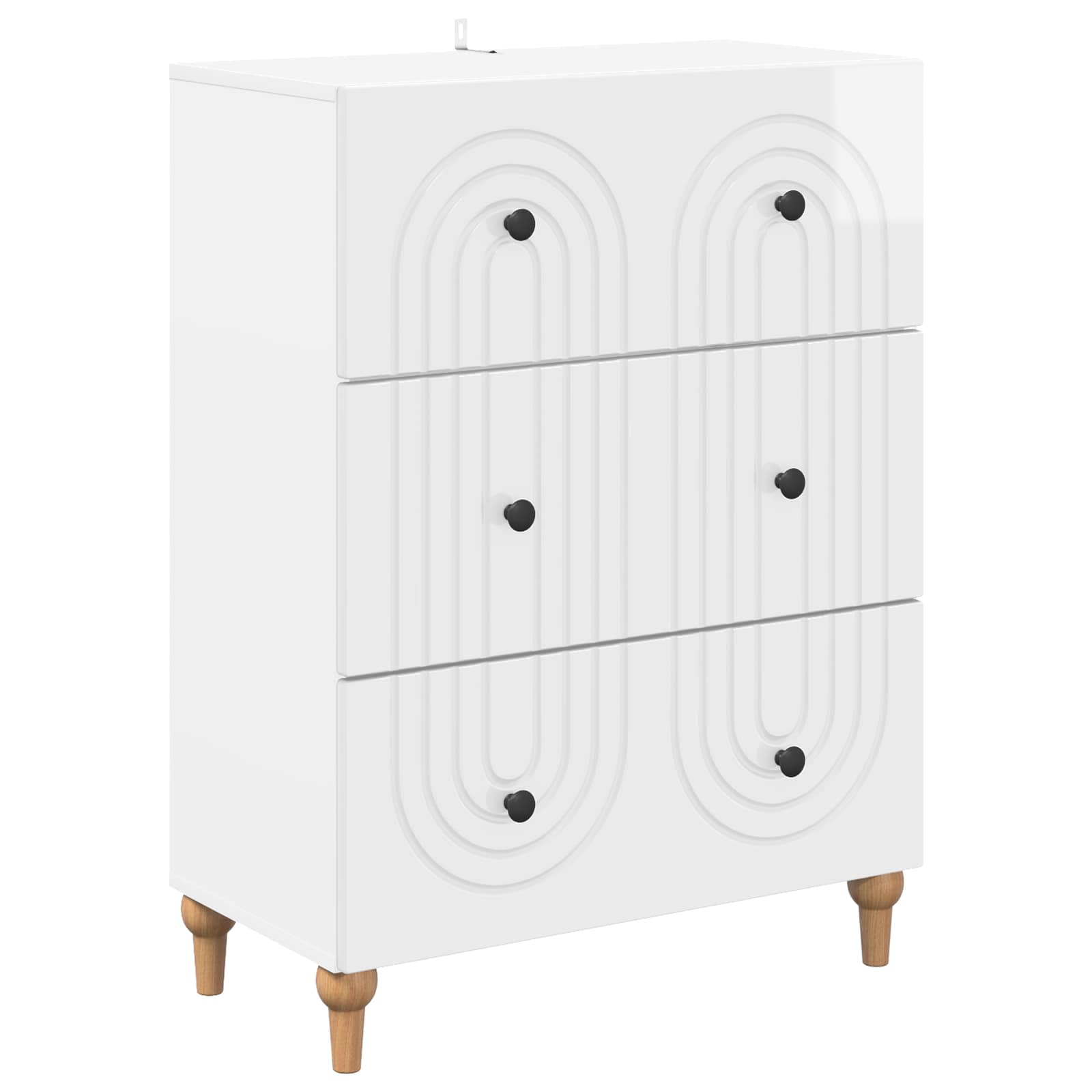 vidaXL Ladenkast Zwart 66 x 34,5 x 90 cm Bewerkt hout