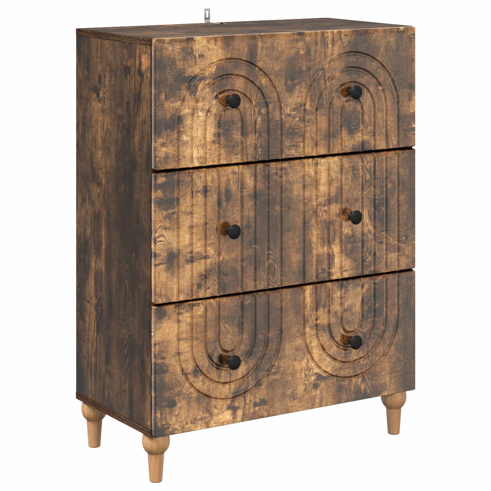 vidaXL Ladenkast Zwart 66 x 34,5 x 90 cm Bewerkt hout