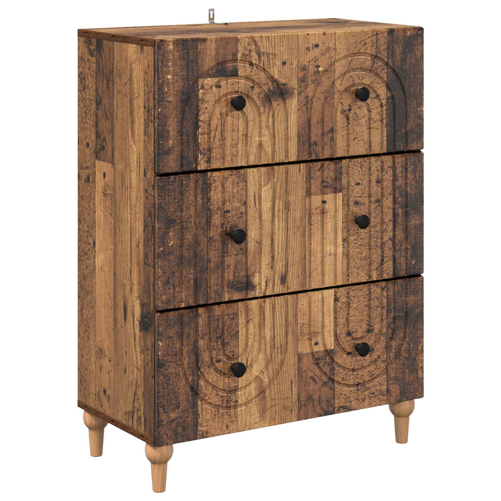 vidaXL Ladenkast Zwart 66 x 34,5 x 90 cm Bewerkt hout