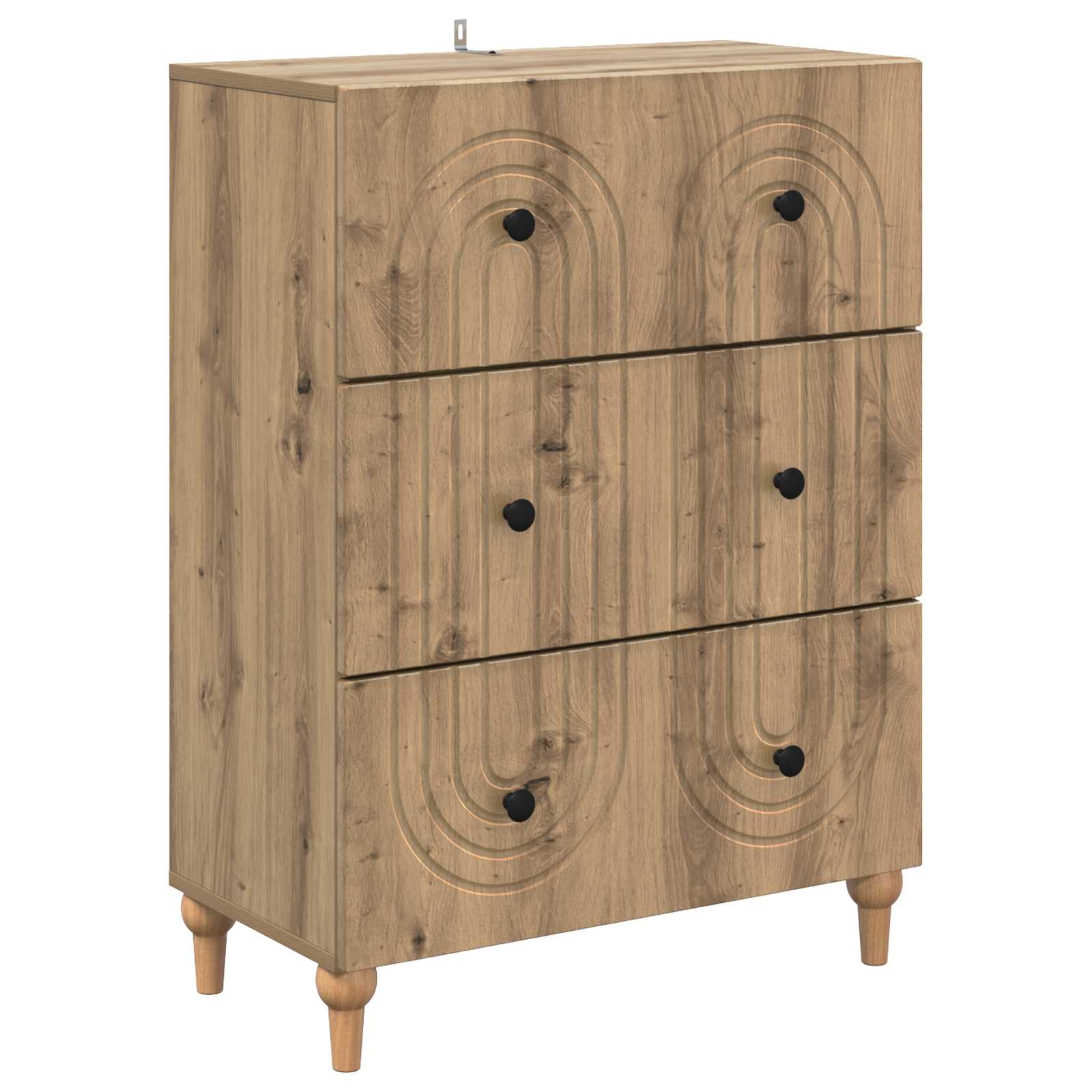vidaXL Ladenkast Zwart 66 x 34,5 x 90 cm Bewerkt hout