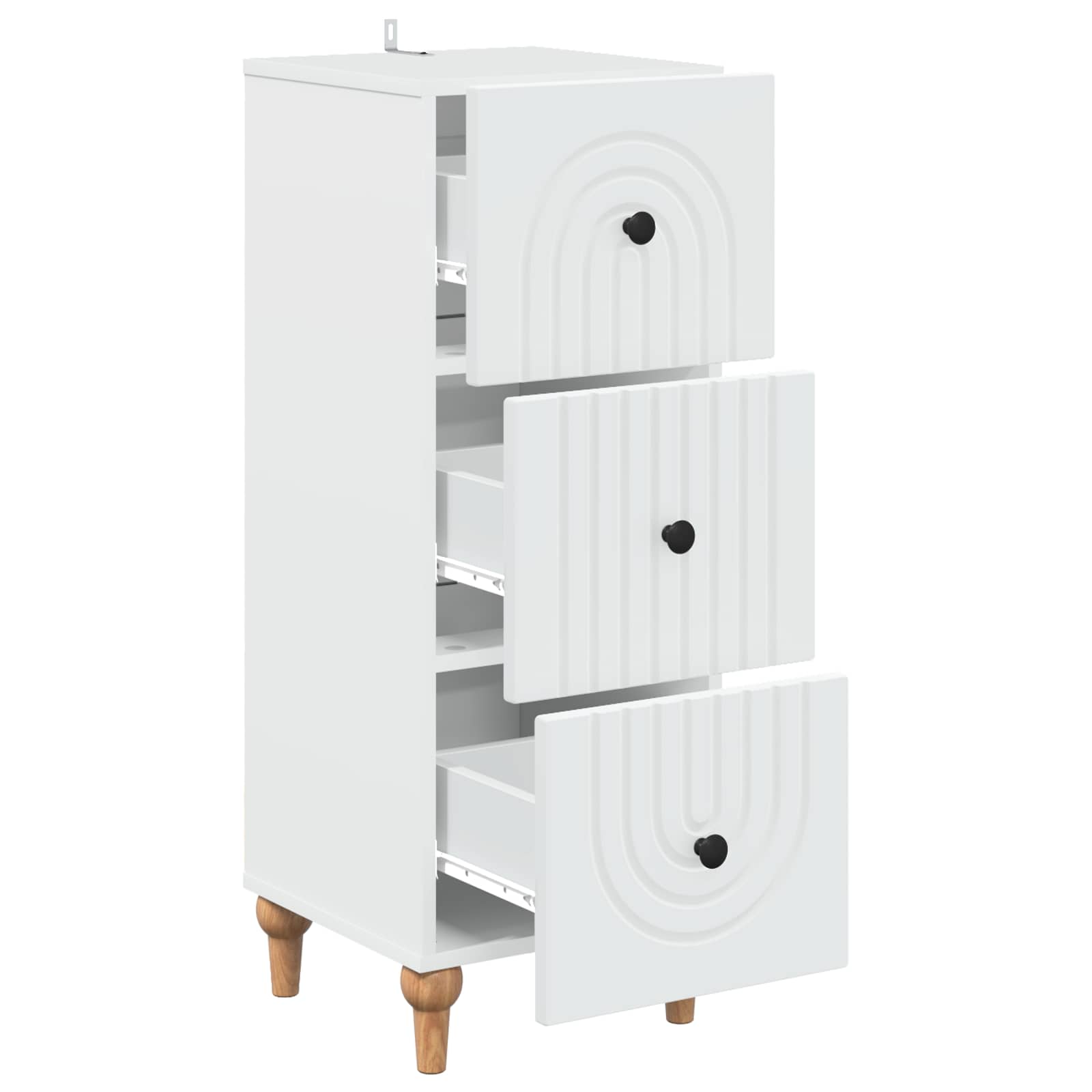 vidaXL Ladenkast Zwart 33 x 34,5 x 90 cm Bewerkt hout