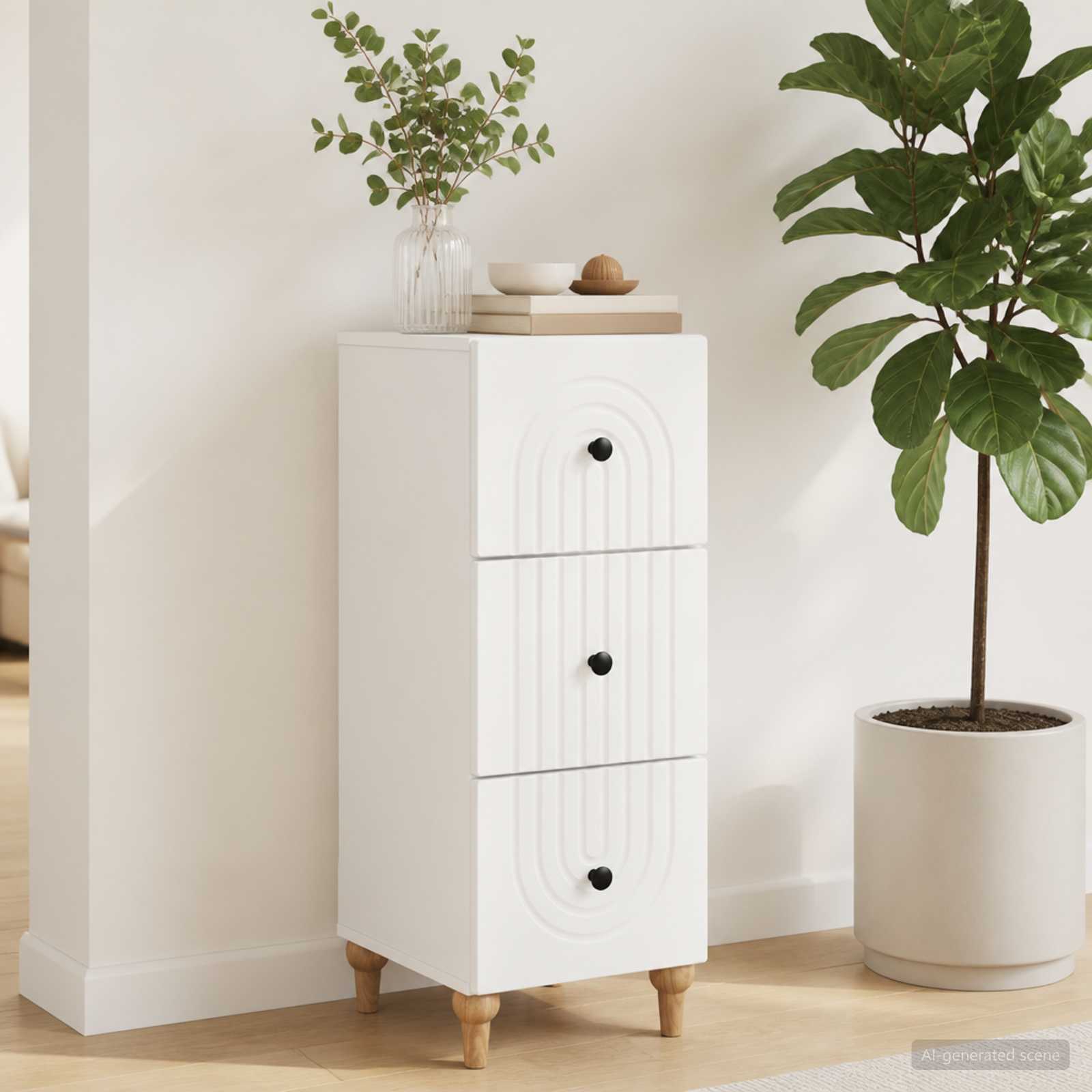 vidaXL Ladenkast Zwart 33 x 34,5 x 90 cm Bewerkt hout