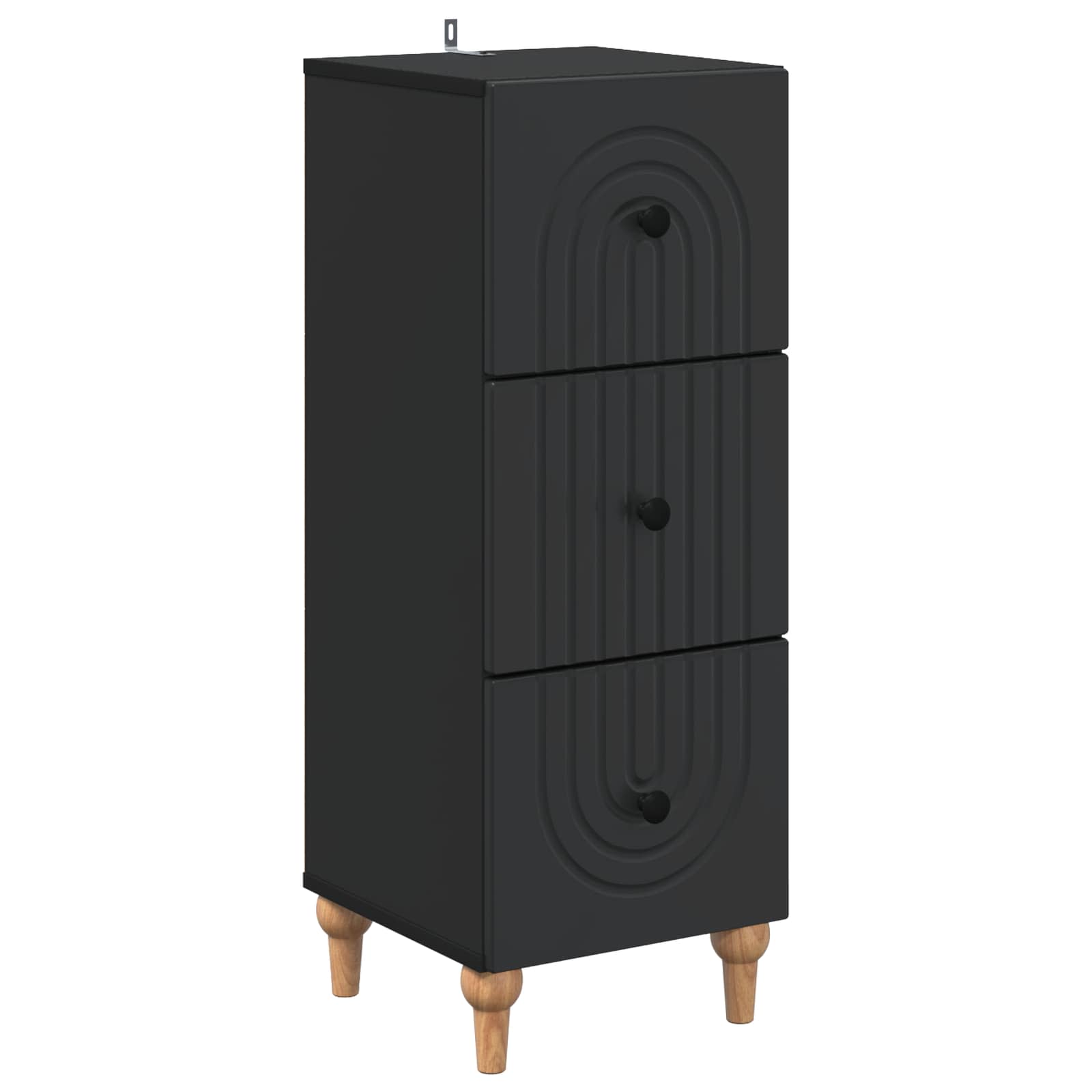 vidaXL Ladenkast Zwart 33 x 34,5 x 90 cm Bewerkt hout