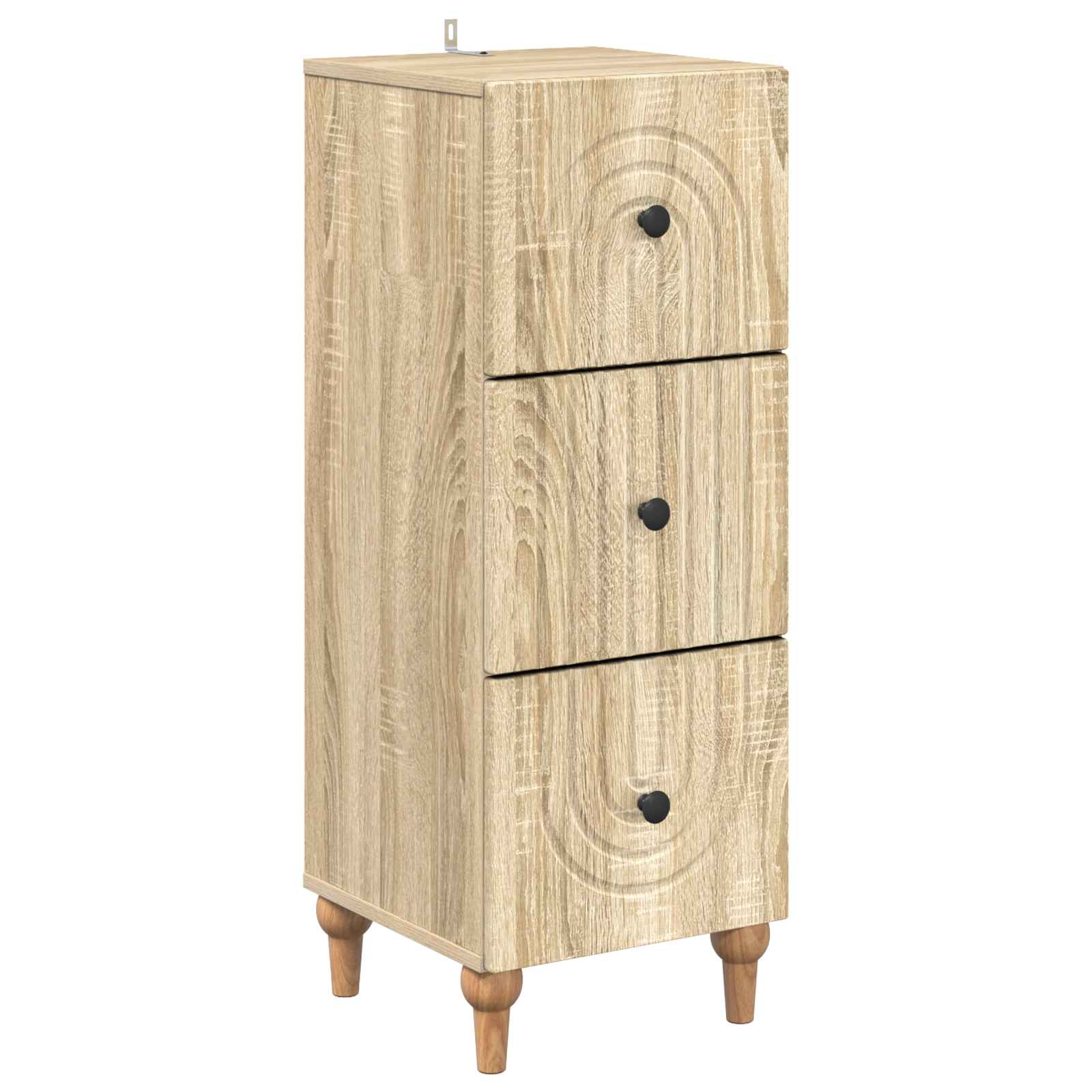 vidaXL Ladenkast Zwart 33 x 34,5 x 90 cm Bewerkt hout