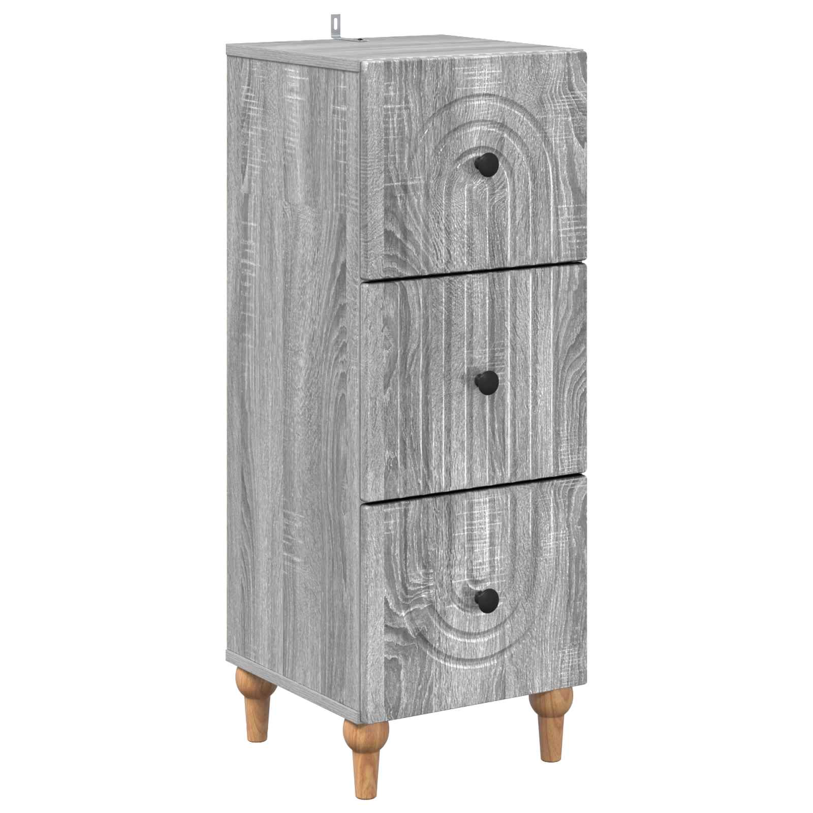 vidaXL Ladenkast Zwart 33 x 34,5 x 90 cm Bewerkt hout