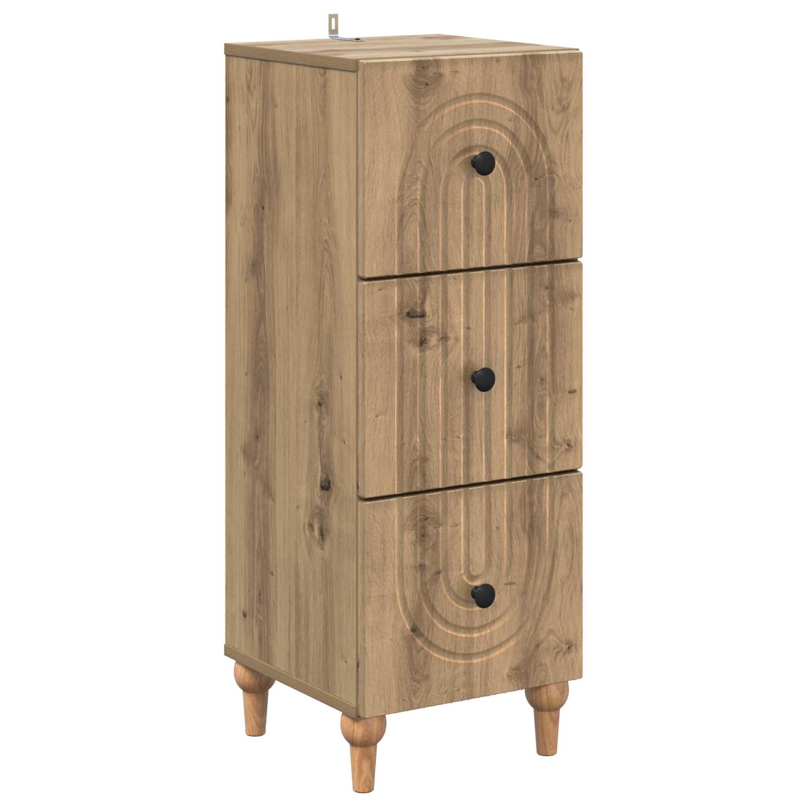 vidaXL Ladenkast Zwart 33 x 34,5 x 90 cm Bewerkt hout