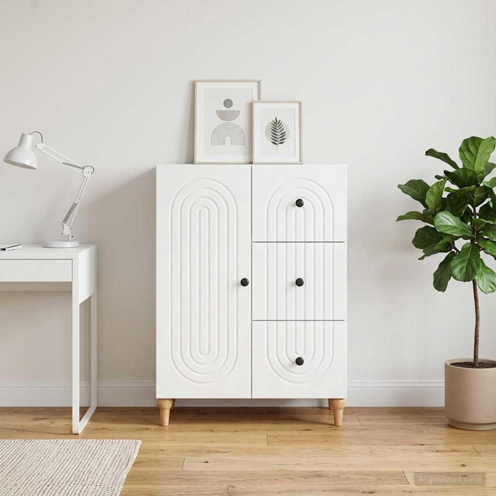 vidaXL Dressoir met lade Zwart 66 x 34,5 x 90 cm Bewerkt hout