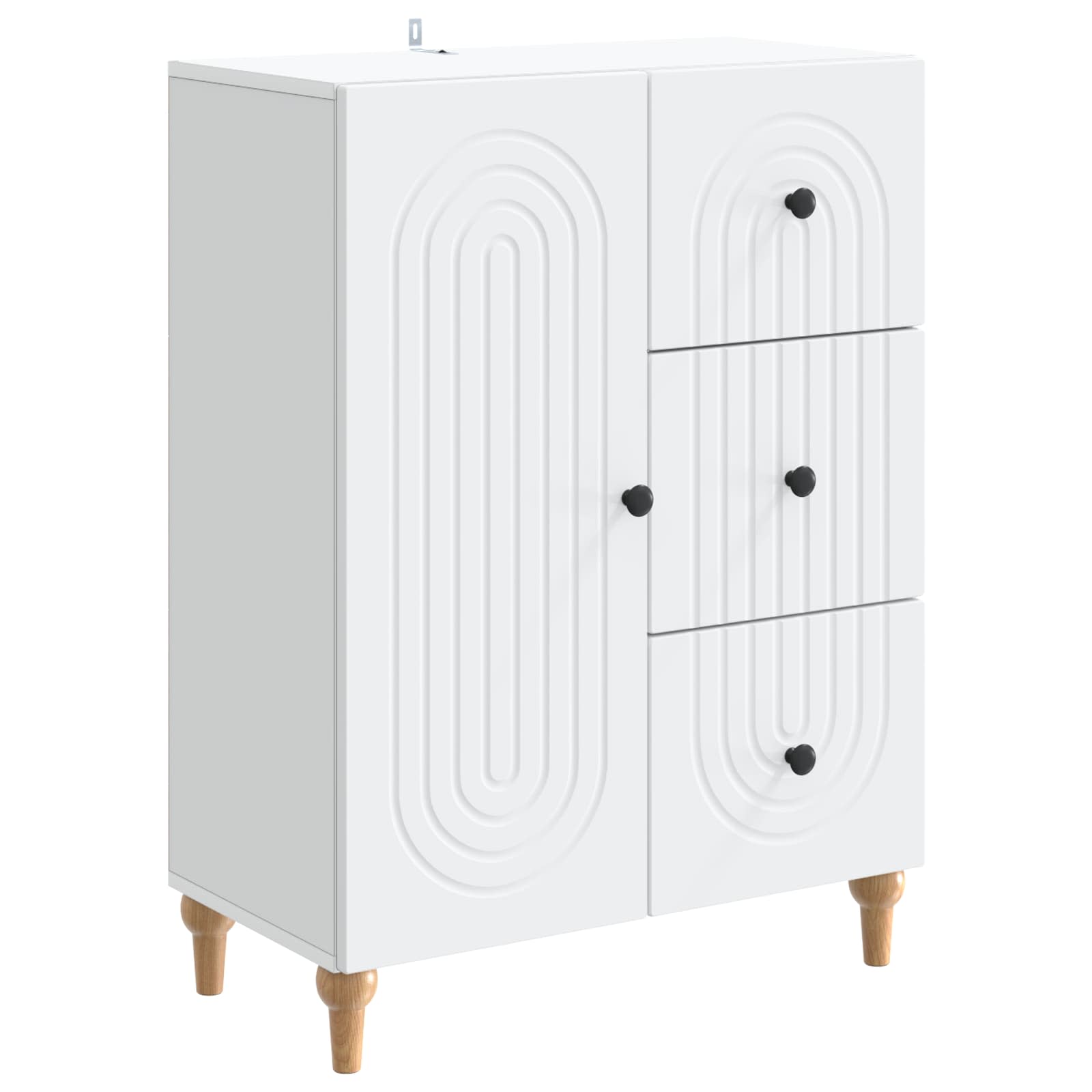 vidaXL Dressoir met lade Zwart 66 x 34,5 x 90 cm Bewerkt hout