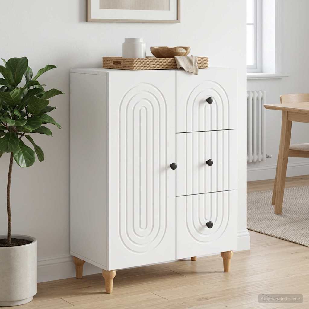 vidaXL Dressoir met lade Zwart 66 x 34,5 x 90 cm Bewerkt hout