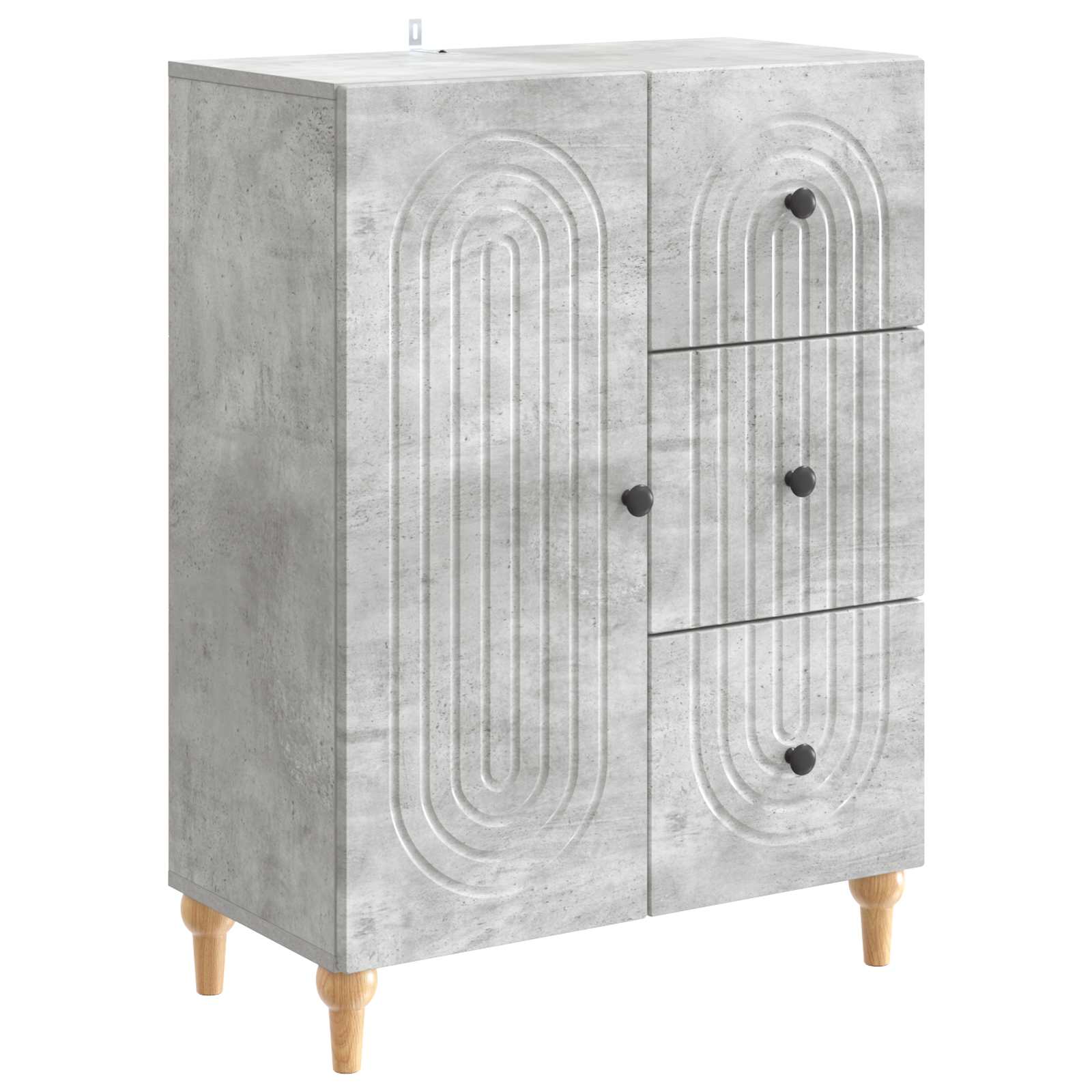 vidaXL Dressoir met lade Zwart 66 x 34,5 x 90 cm Bewerkt hout