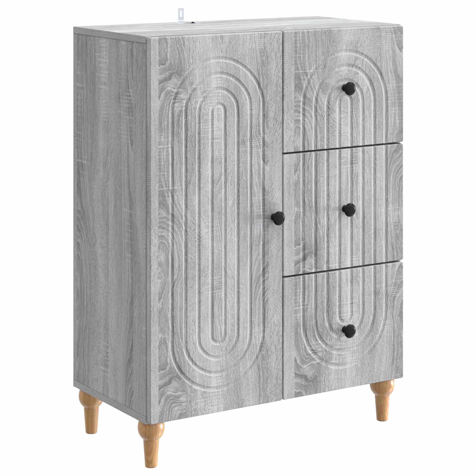 vidaXL Dressoir met lade Zwart 66 x 34,5 x 90 cm Bewerkt hout