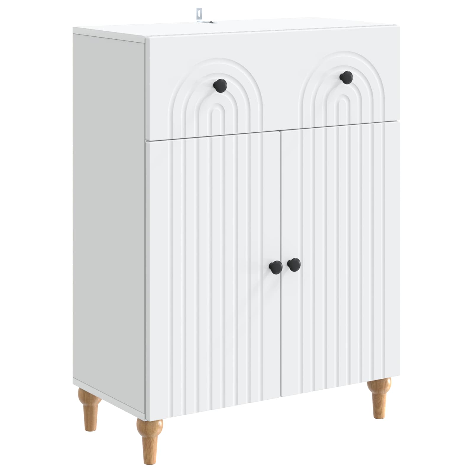 vidaXL Dressoir met lade Zwart 66 x 34,5 x 90 cm Bewerkt hout