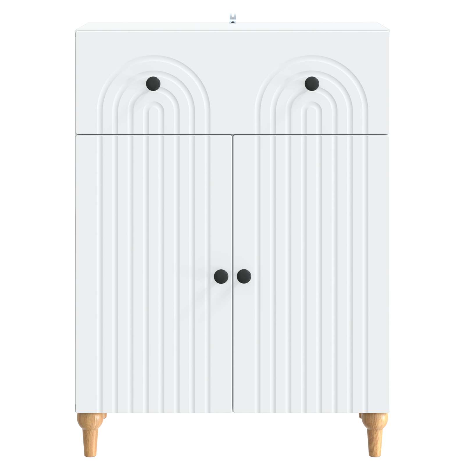 vidaXL Dressoir met lade Zwart 66 x 34,5 x 90 cm Bewerkt hout
