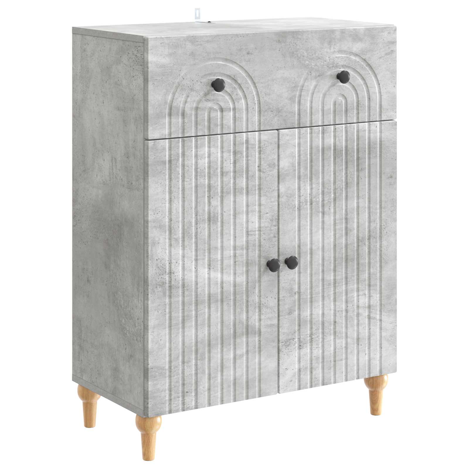 vidaXL Dressoir met lade Zwart 66 x 34,5 x 90 cm Bewerkt hout