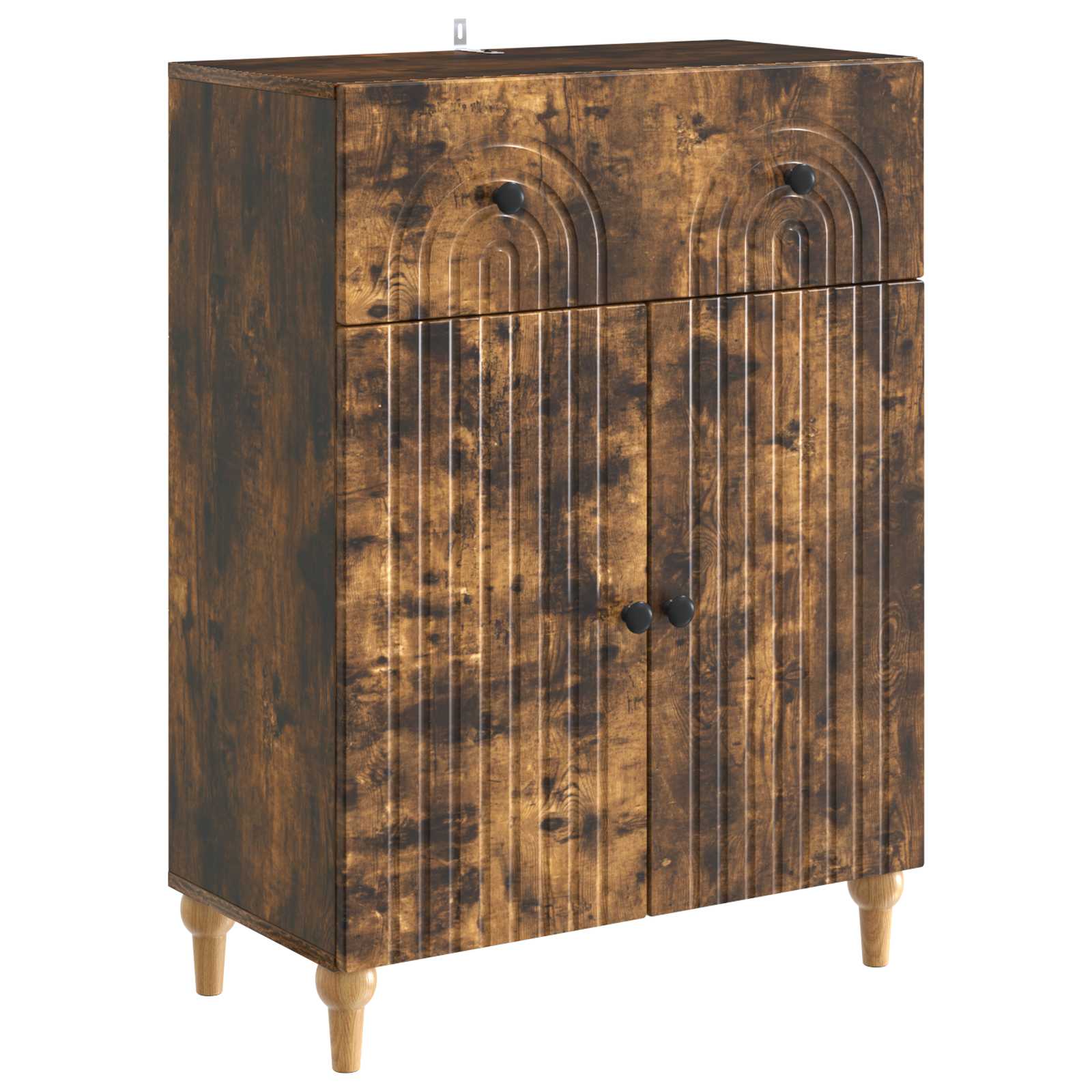 vidaXL Dressoir met lade Zwart 66 x 34,5 x 90 cm Bewerkt hout