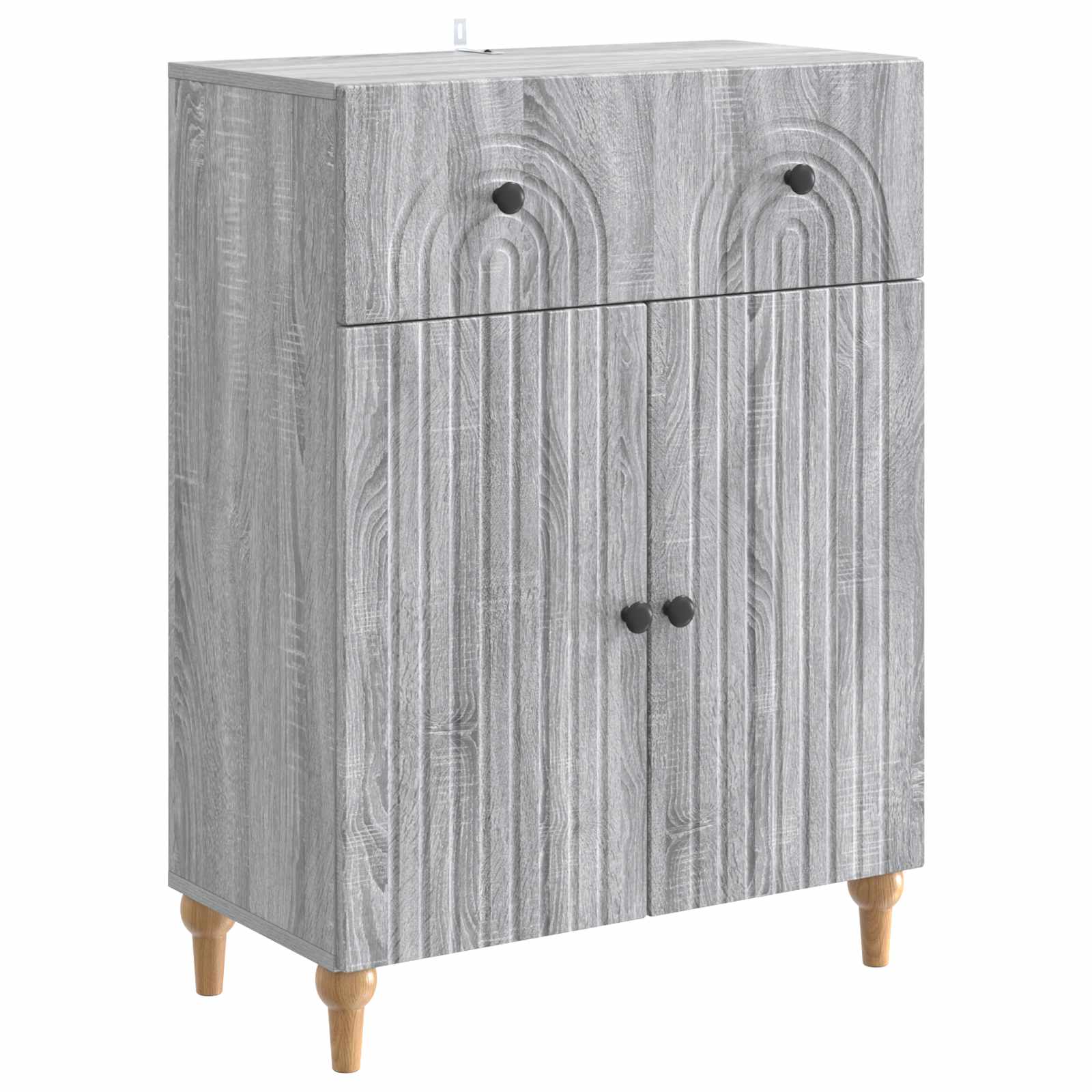 vidaXL Dressoir met lade Zwart 66 x 34,5 x 90 cm Bewerkt hout