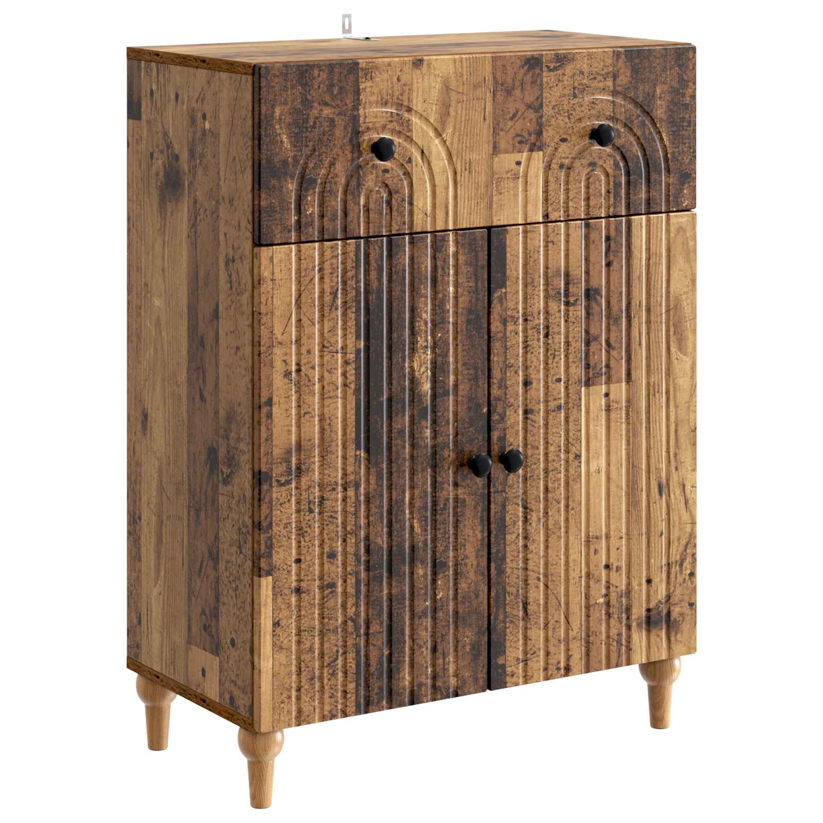 vidaXL Dressoir met lade Zwart 66 x 34,5 x 90 cm Bewerkt hout