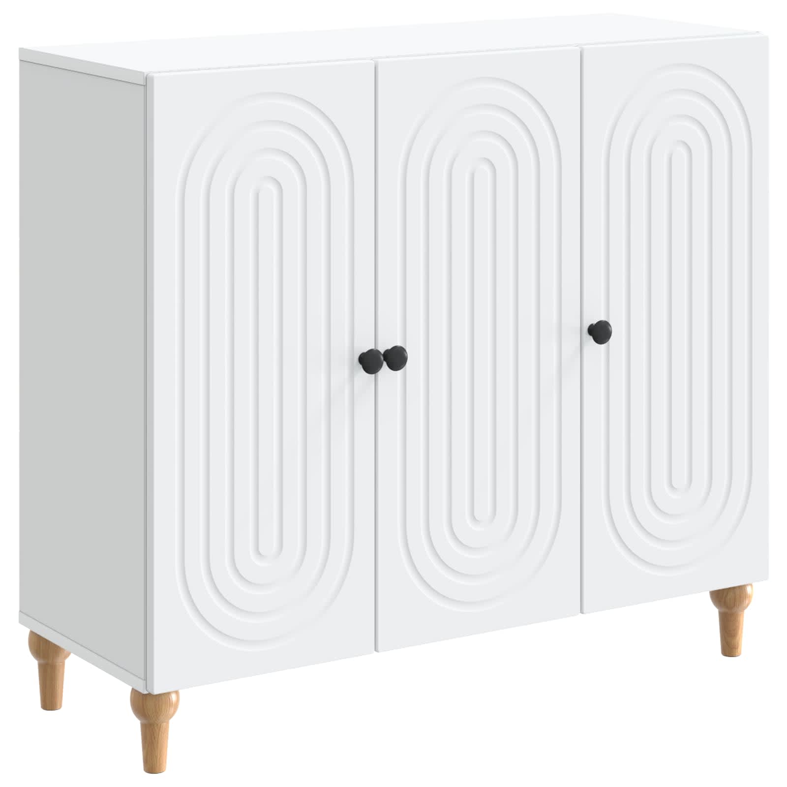vidaXL Dressoir Zwart 89 x 34,5 x 80 cm Bewerkt hout