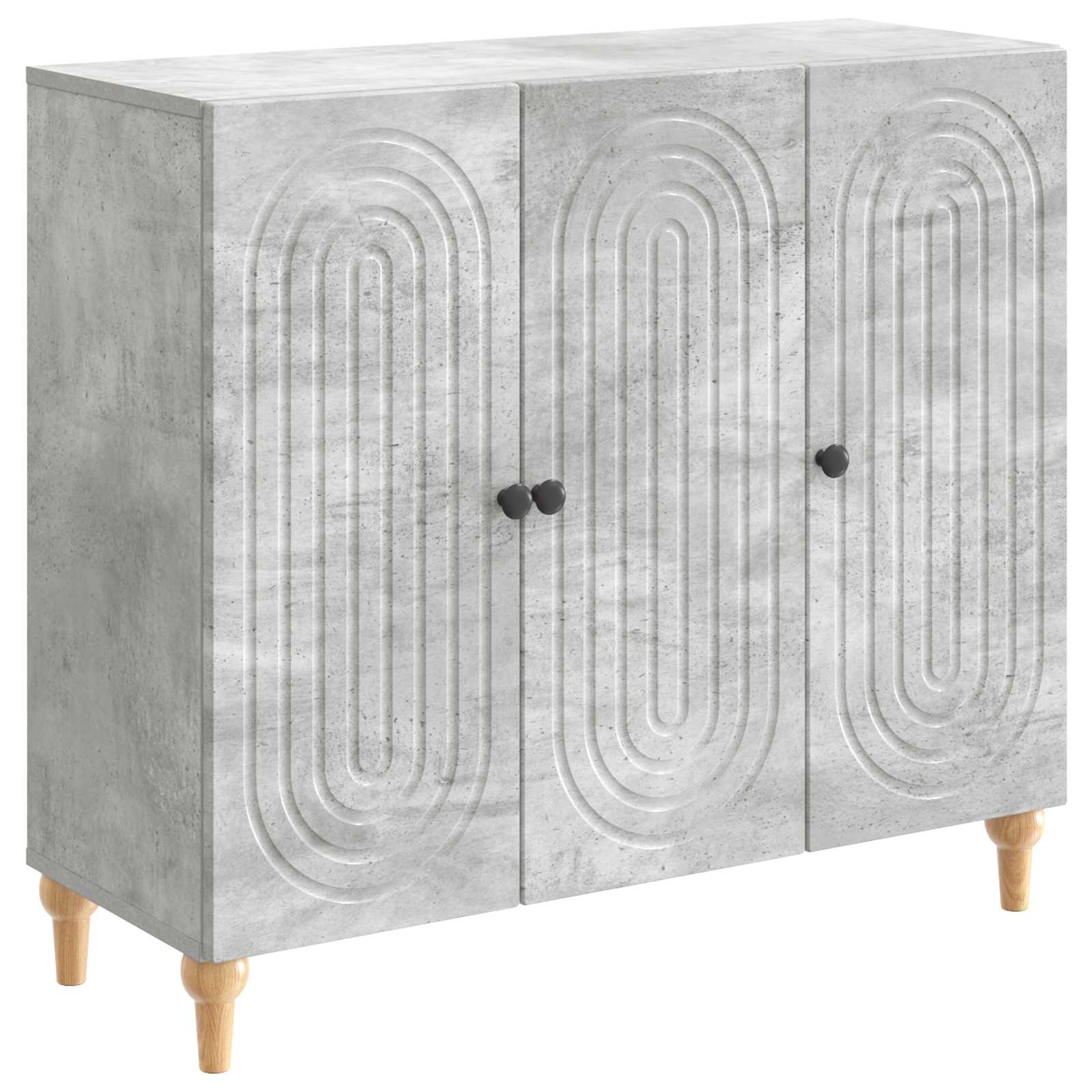 vidaXL Dressoir Zwart 89 x 34,5 x 80 cm Bewerkt hout