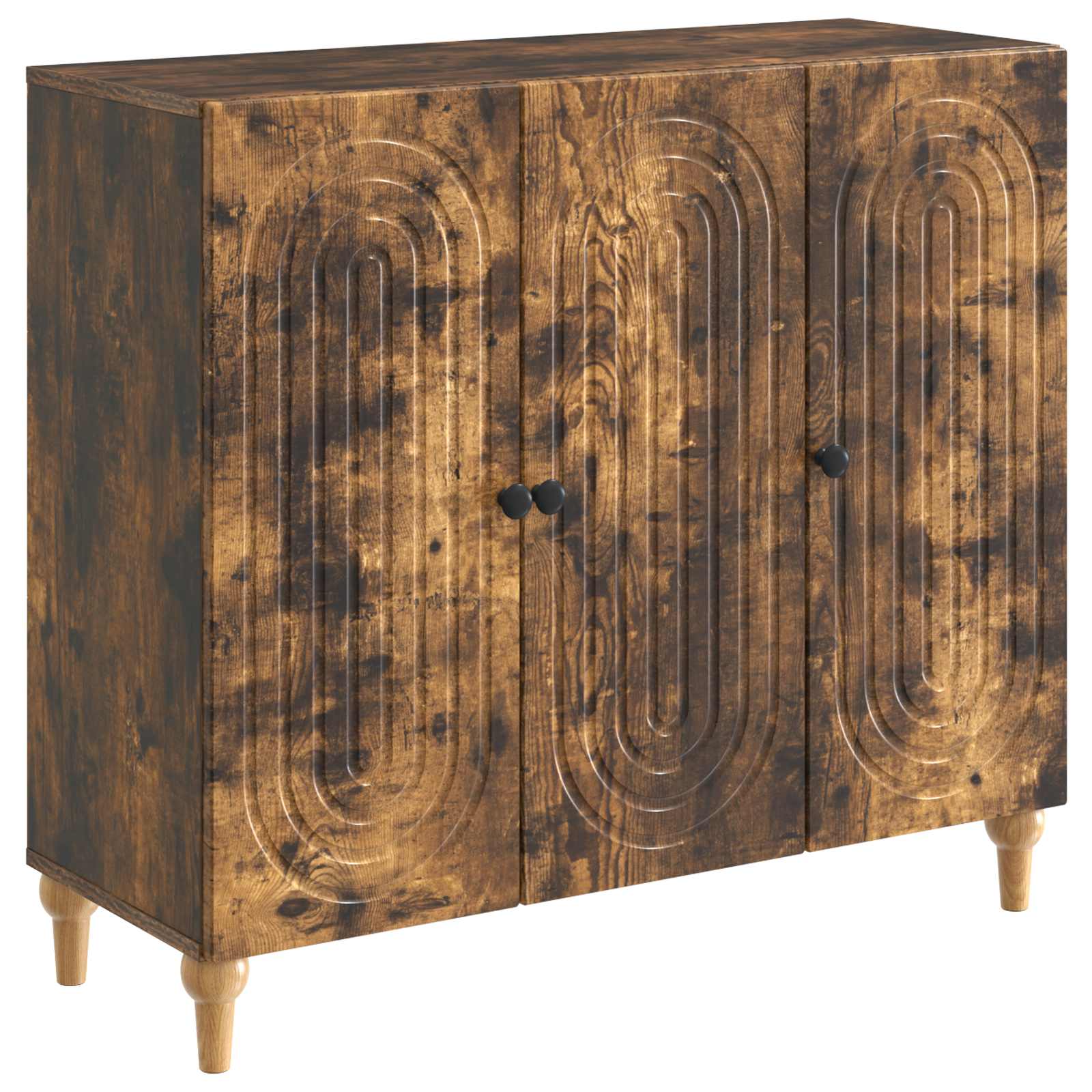 vidaXL Dressoir Zwart 89 x 34,5 x 80 cm Bewerkt hout