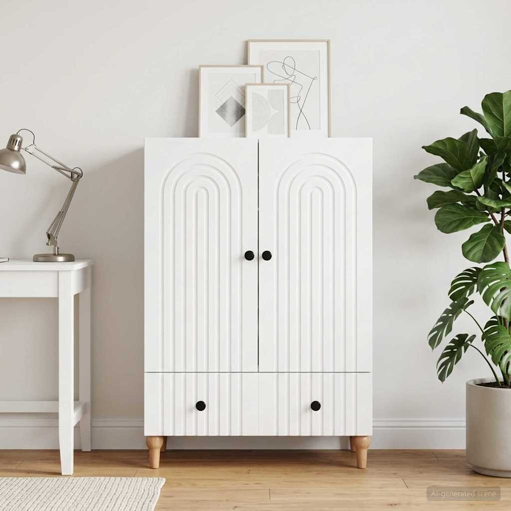 vidaXL Dressoir met lade Zwart 66 x 34,5 x 95 cm Bewerkt hout