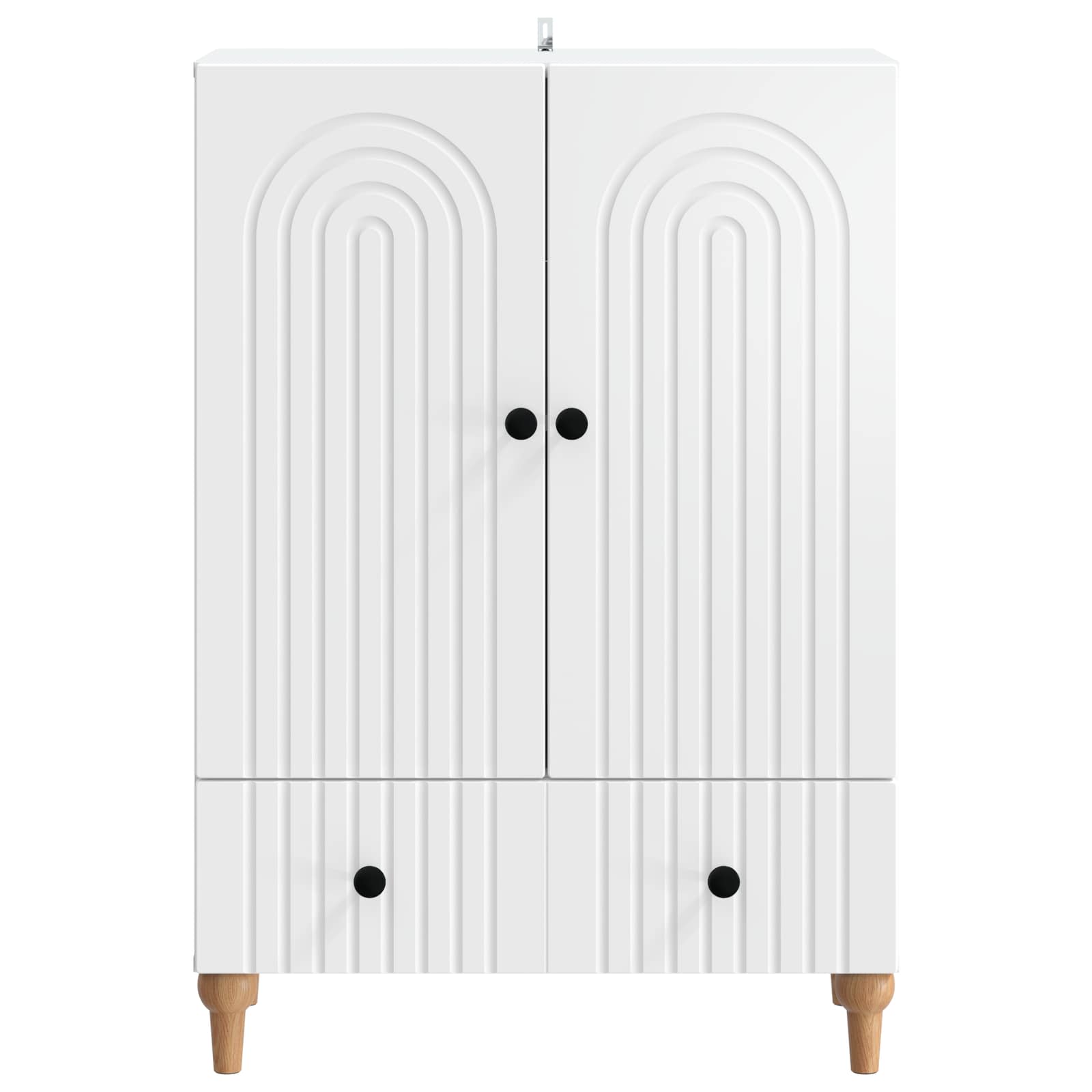 vidaXL Dressoir met lade Zwart 66 x 34,5 x 95 cm Bewerkt hout