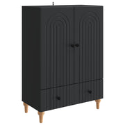 vidaXL Dressoir met lade Zwart 66 x 34,5 x 95 cm Bewerkt hout