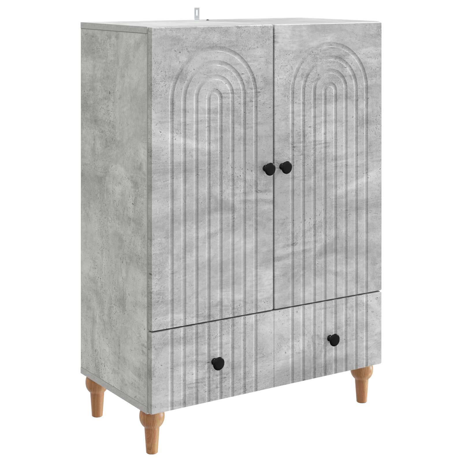 vidaXL Dressoir met lade Zwart 66 x 34,5 x 95 cm Bewerkt hout