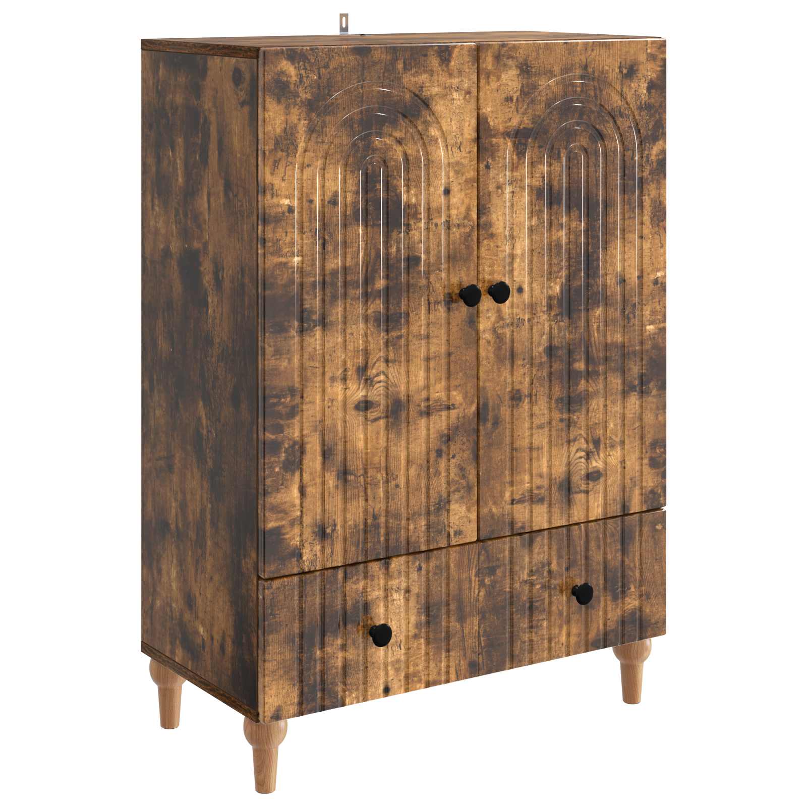 vidaXL Dressoir met lade Zwart 66 x 34,5 x 95 cm Bewerkt hout