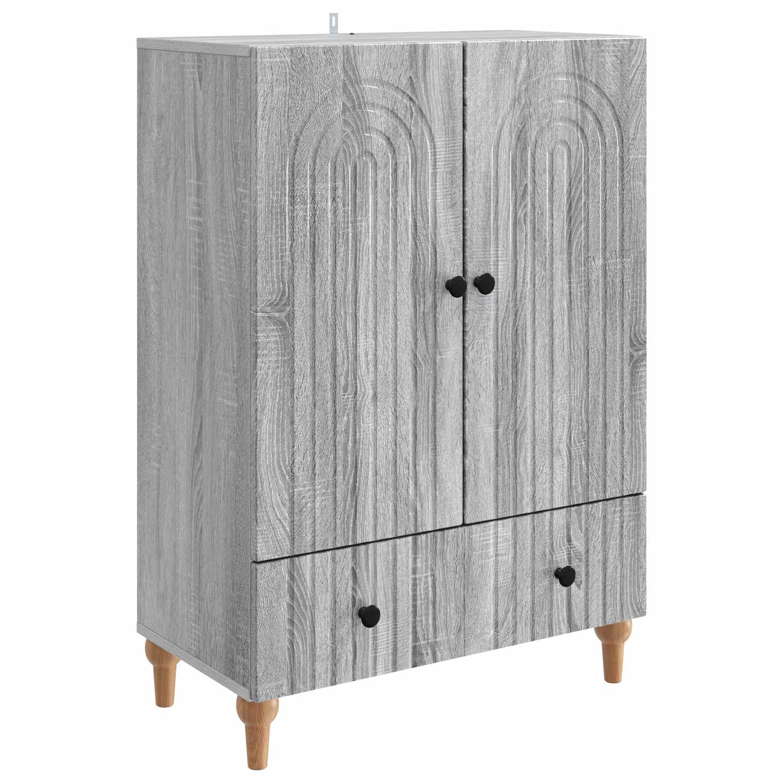 vidaXL Dressoir met lade Zwart 66 x 34,5 x 95 cm Bewerkt hout